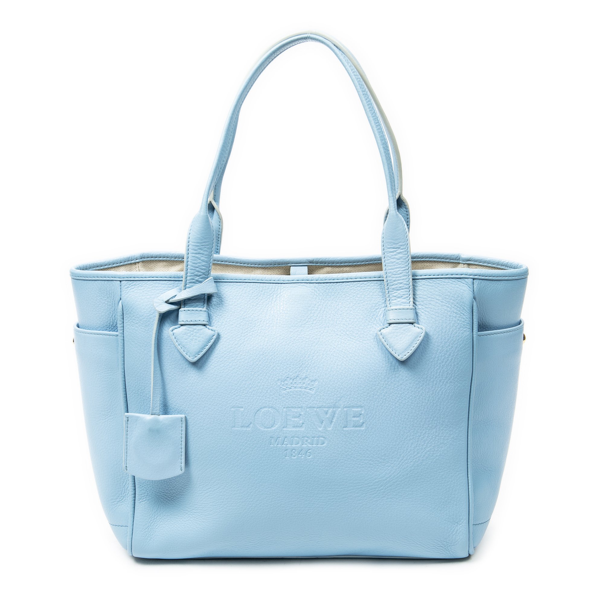 [中古] LOEWE ロエベヘリテージトート水色グレインカーフスキンレザーA｜BrandCo Paris - Japan