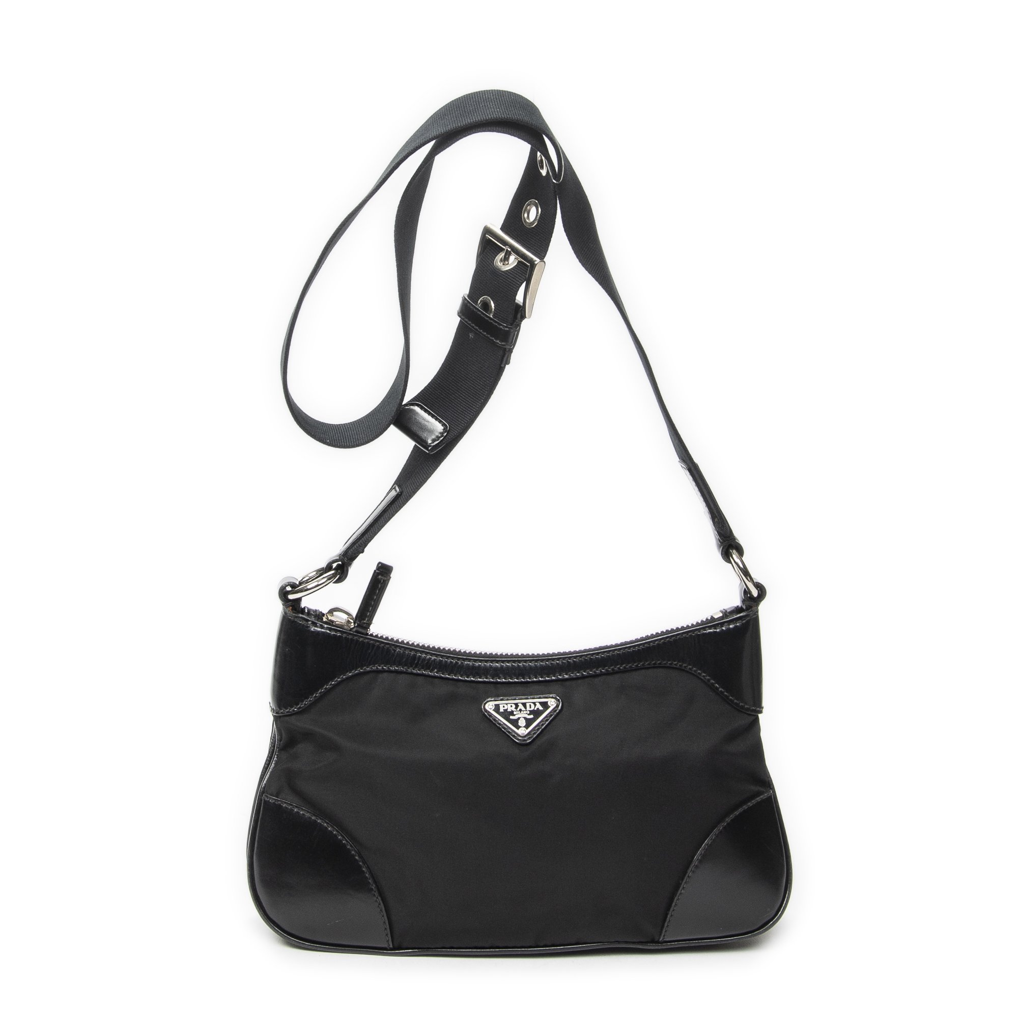 [中古] PRADA プラダRectangular Shoulder Tote黒ナイロンキャンバスA｜BrandCo Paris - Japan
