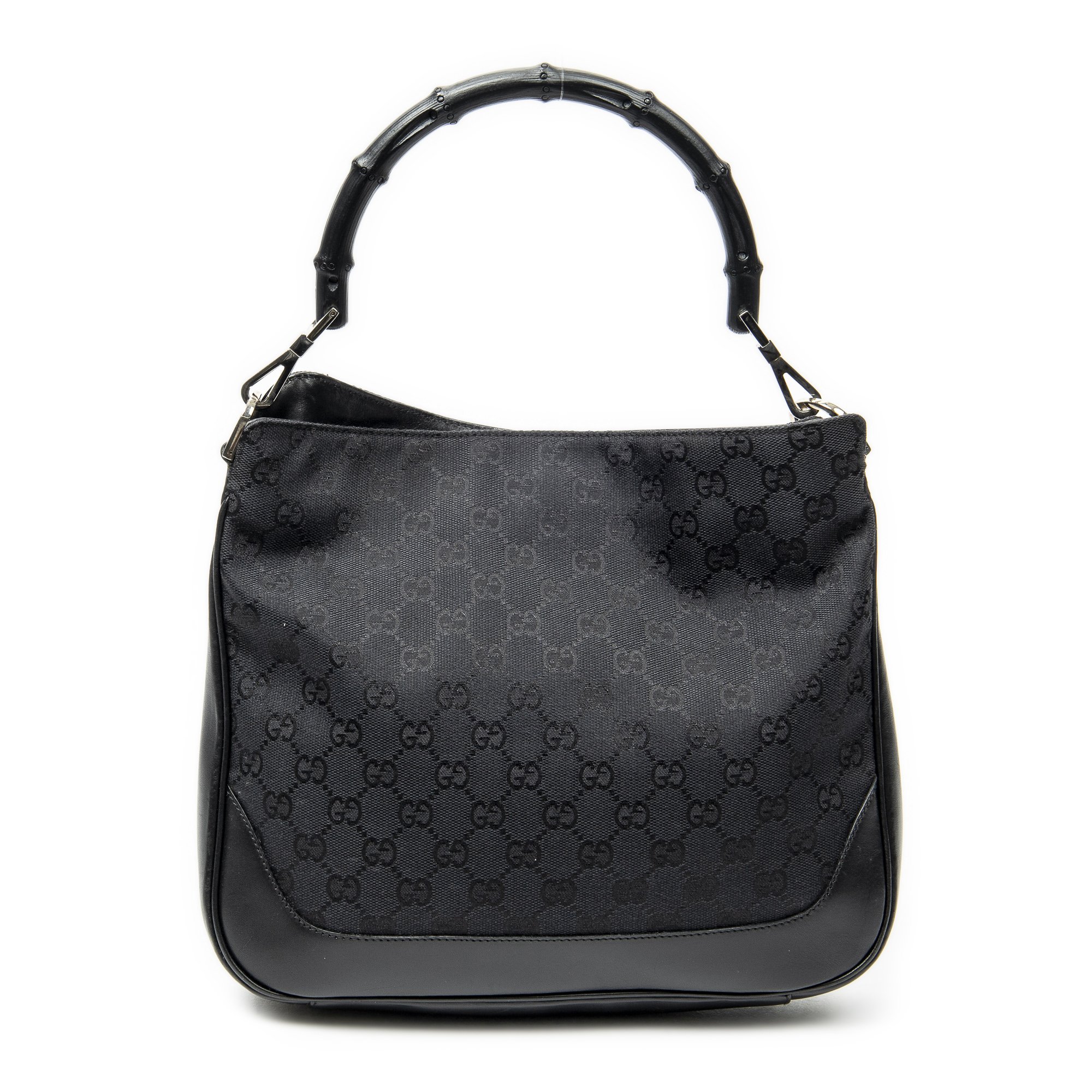 [中古] GUCCI グッチポップバンブートップハンドル黒GGキャンバスAB｜BrandCo Paris - Japan