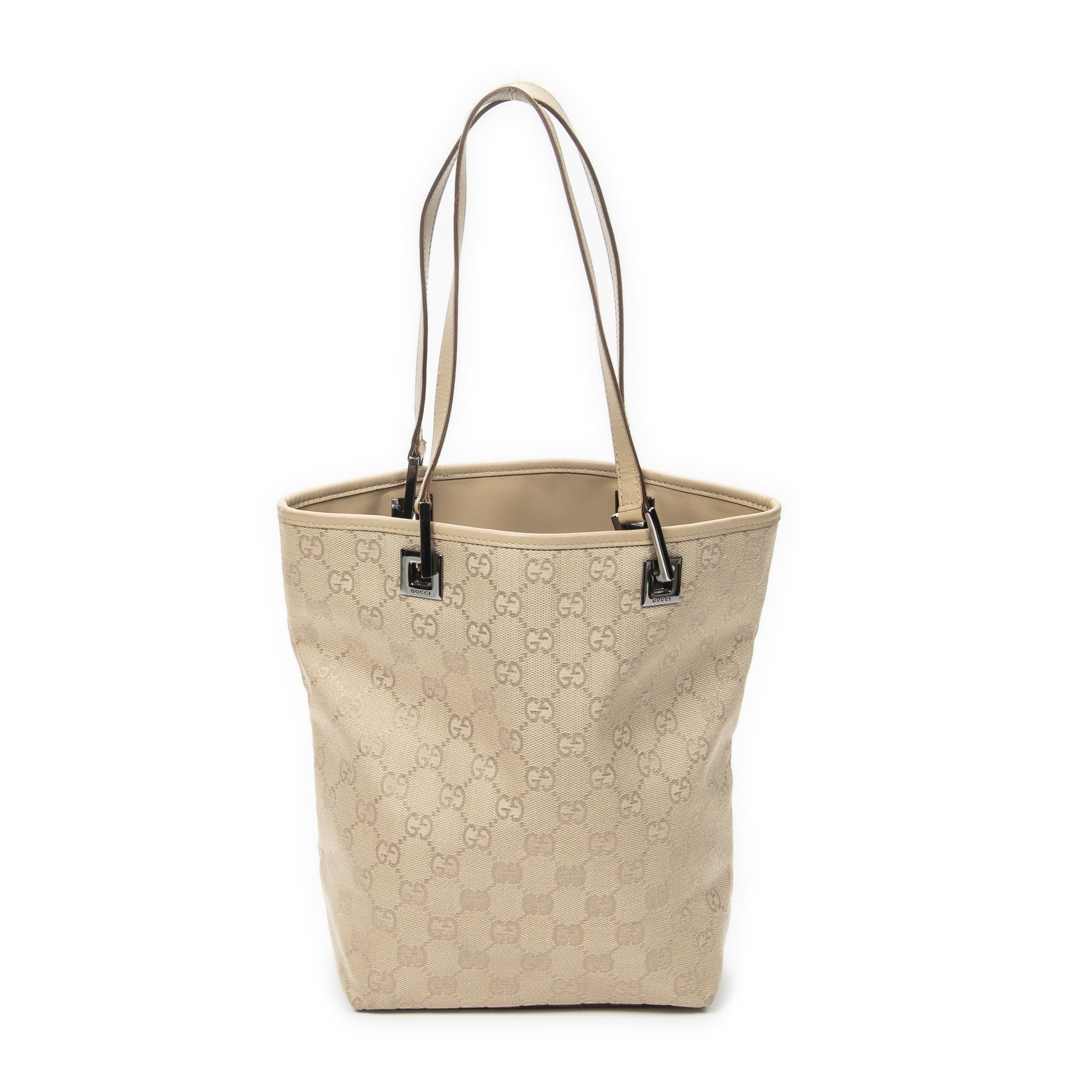 [中古] GUCCI グッチバケツ型トートバッグベージュGGキャンバスA｜BrandCo Paris - Japan
