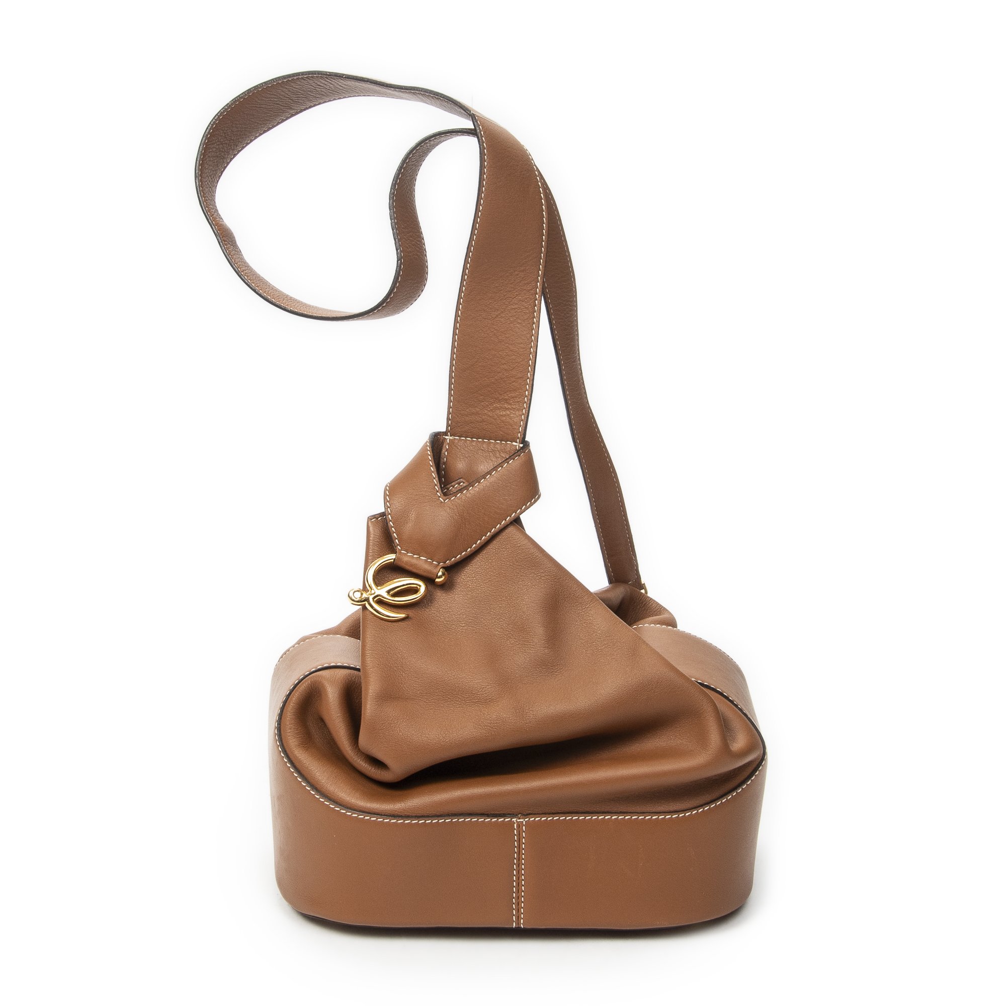 [中古] LOEWE ロエベVintage Anton Backpack茶色カーフスキンレザーA｜BrandCo Paris - Japan