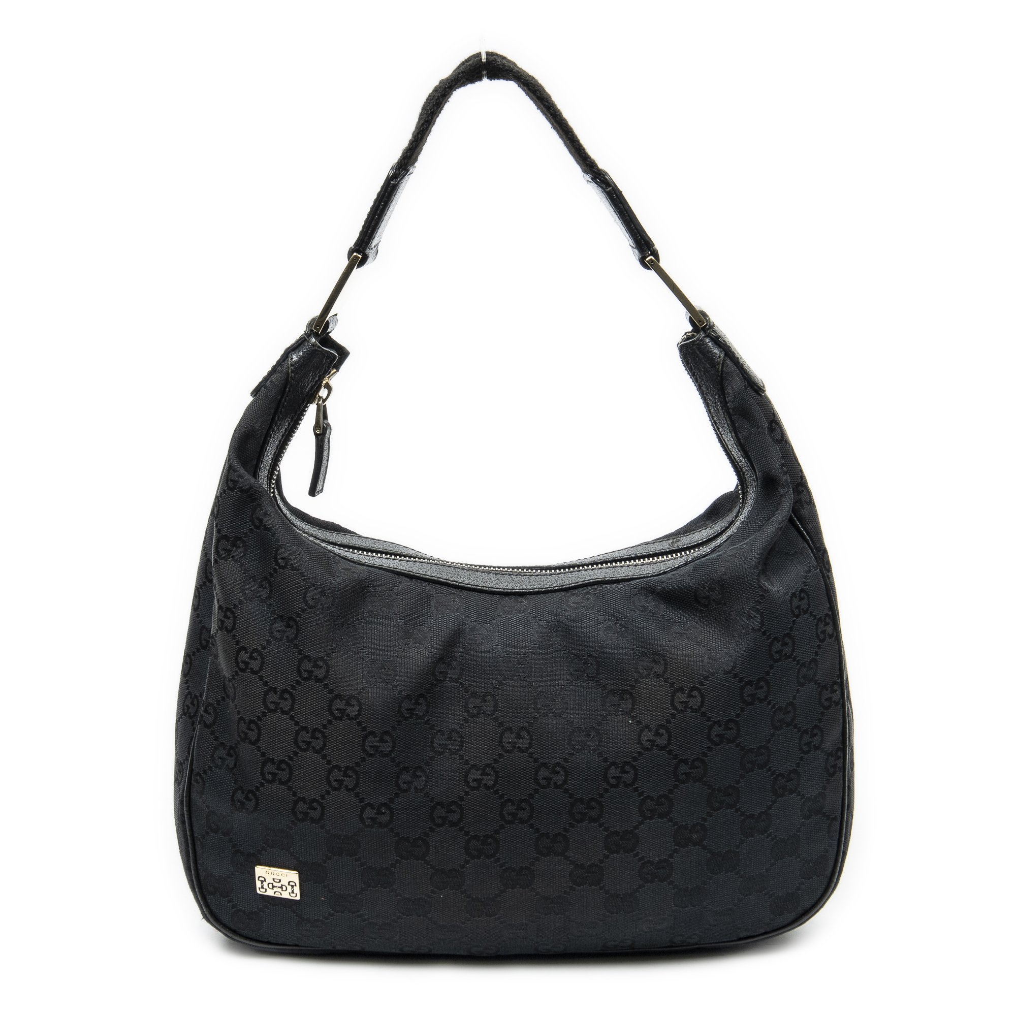 [中古] GUCCI グッチミディアム ポップ ホーボー黒GGキャンバスA｜BrandCo Paris - Japan