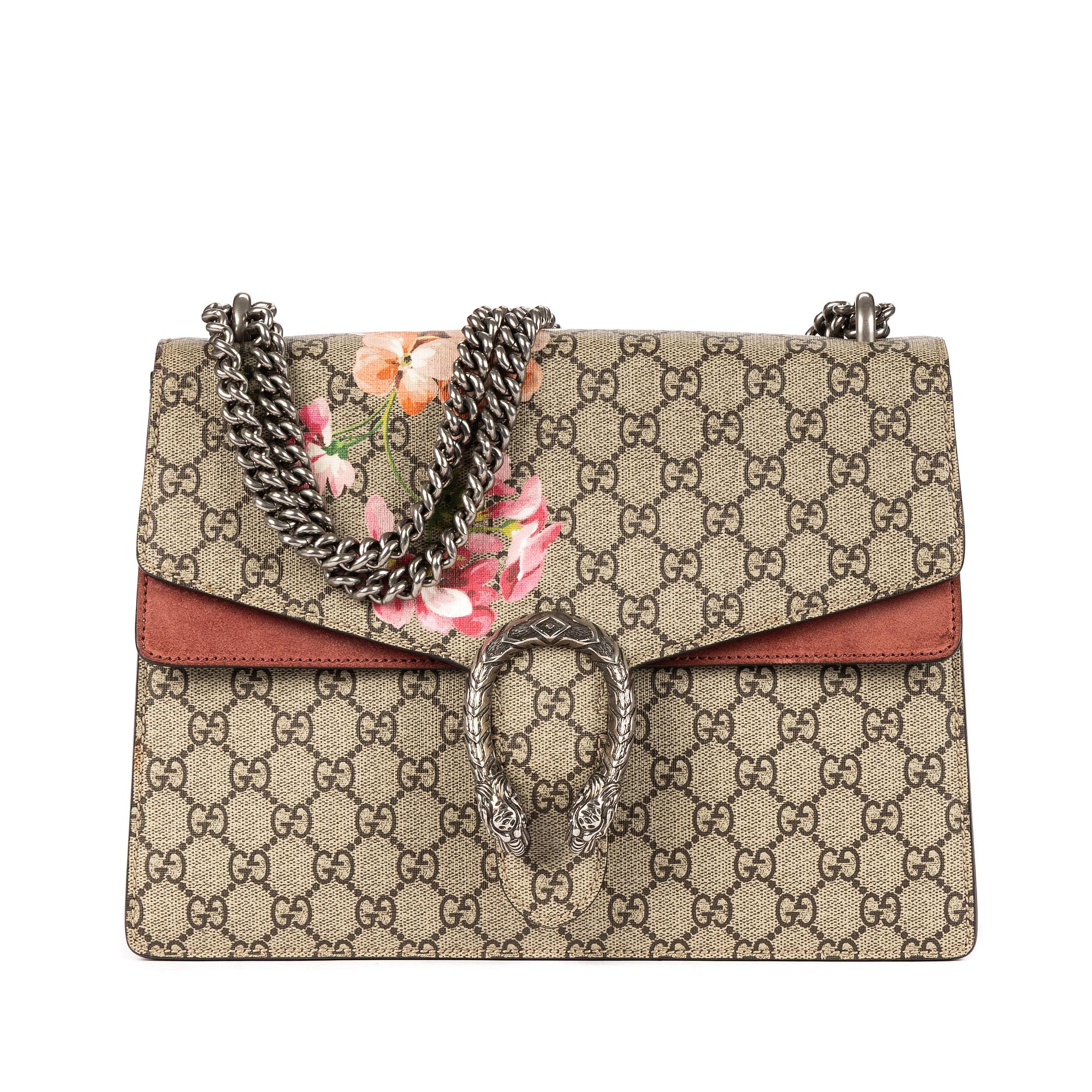 [中古] GUCCI グッチブロームス・ディオニュソスベージュ/レッドブルームズ スプリーム PVCキャンバスAB｜BrandCo Paris - Japan