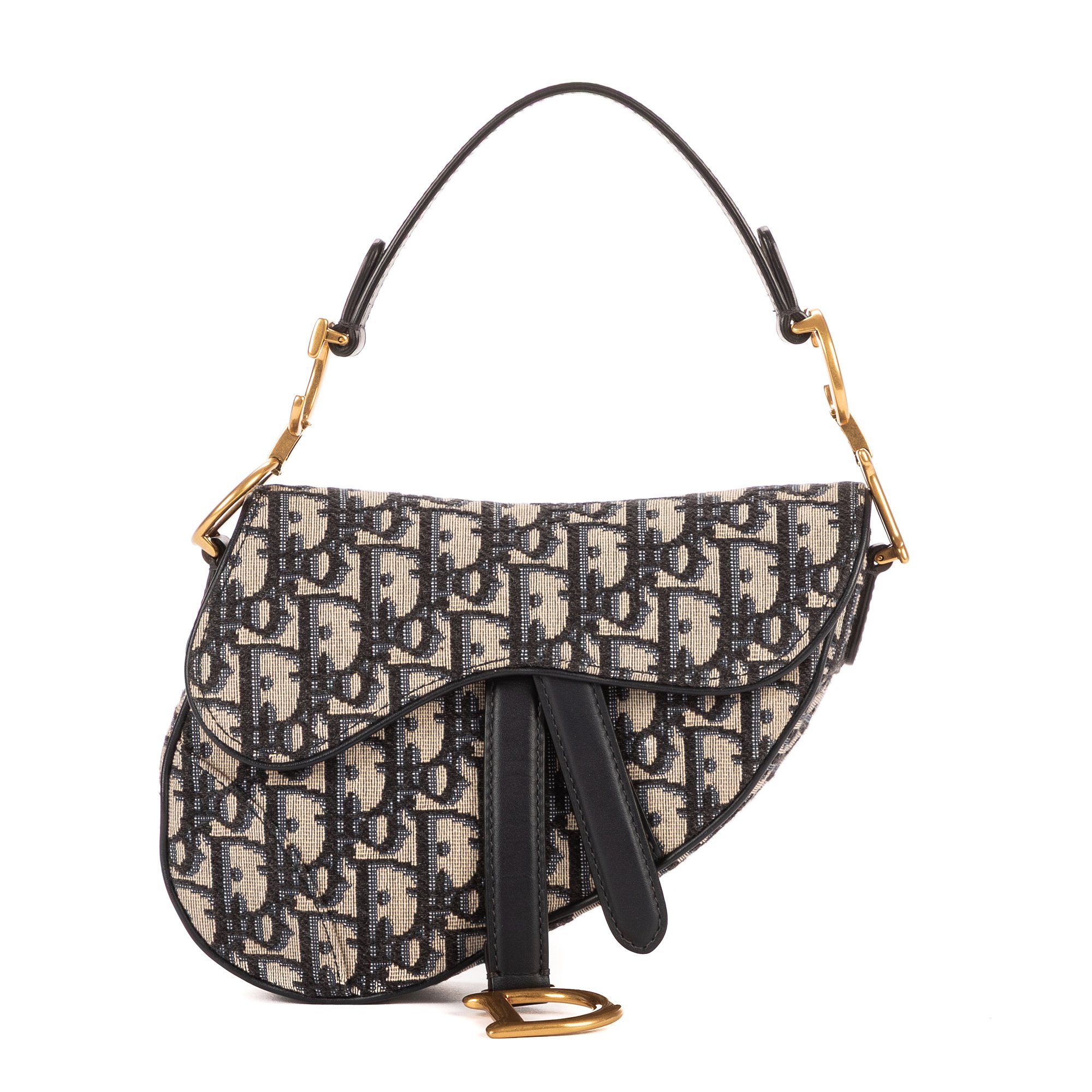 [中古] DIOR ディオールオブリークサドルネイビーディオリッシモ オブリーク キャンバスA｜BrandCo Paris - Japan