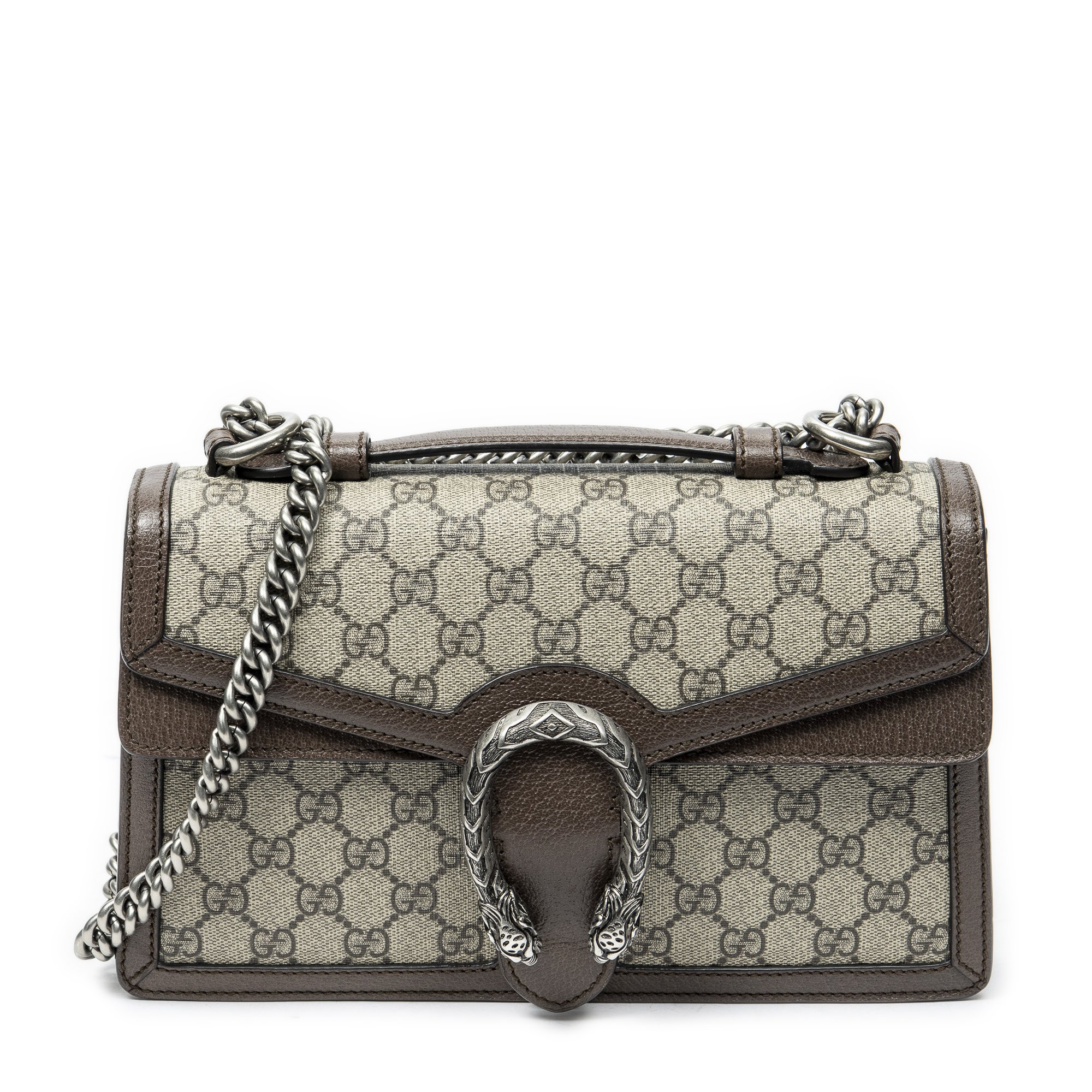 [中古] GUCCI グッチスモール ディオニュソス チェーン クロスボディベージュ/ブラウンスプリームPVCキャンバスA｜BrandCo Paris - Japan