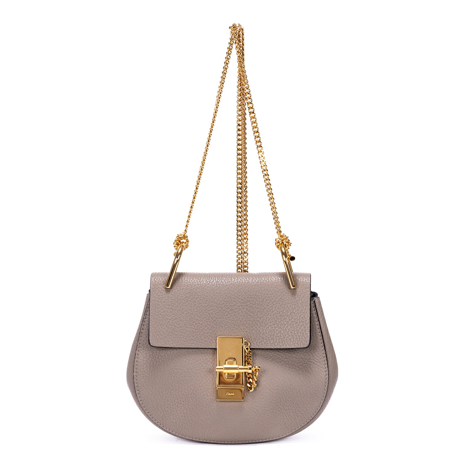 [中古] CHLOE クロエDrew チェーングレーグレインレザーA｜BrandCo Paris - Japan