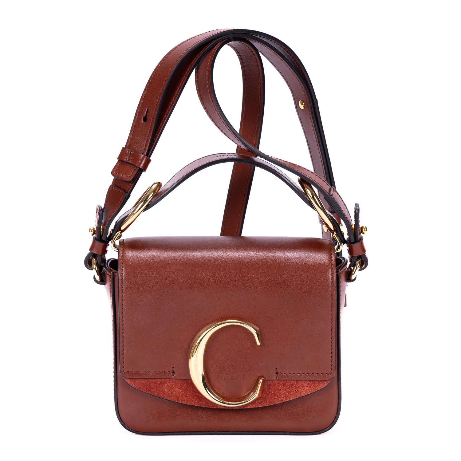 [中古] CHLOE クロエミニジップクロスボディ茶色スムースカーフスキンレザーA｜BrandCo Paris - Japan