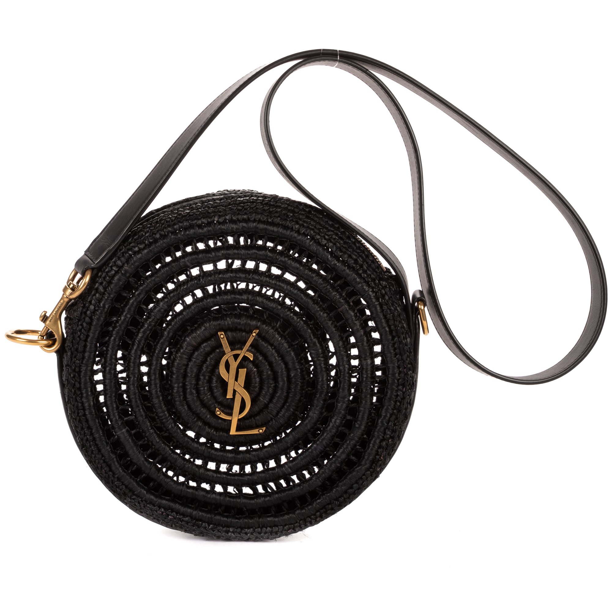 [中古] YVES SAINT LAURENT イヴサンローランLimited Edition Loulou Camera Round黒Spiral Embellishment RaffiaN｜BrandCo Paris - Japan