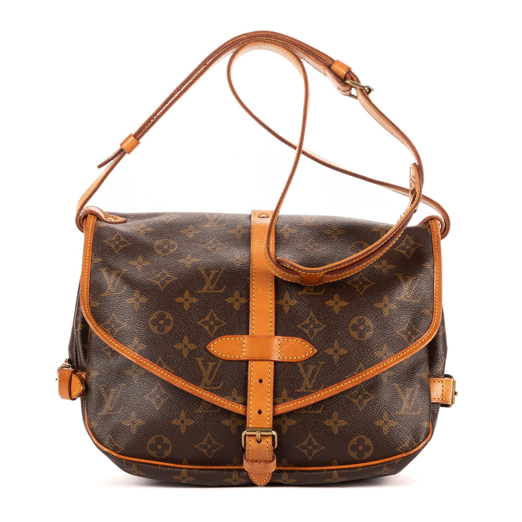 [中古] LOUIS VUITTON ルイヴィトンソミュール茶色モノグラムキャンバスA｜BrandCo Paris - Japan