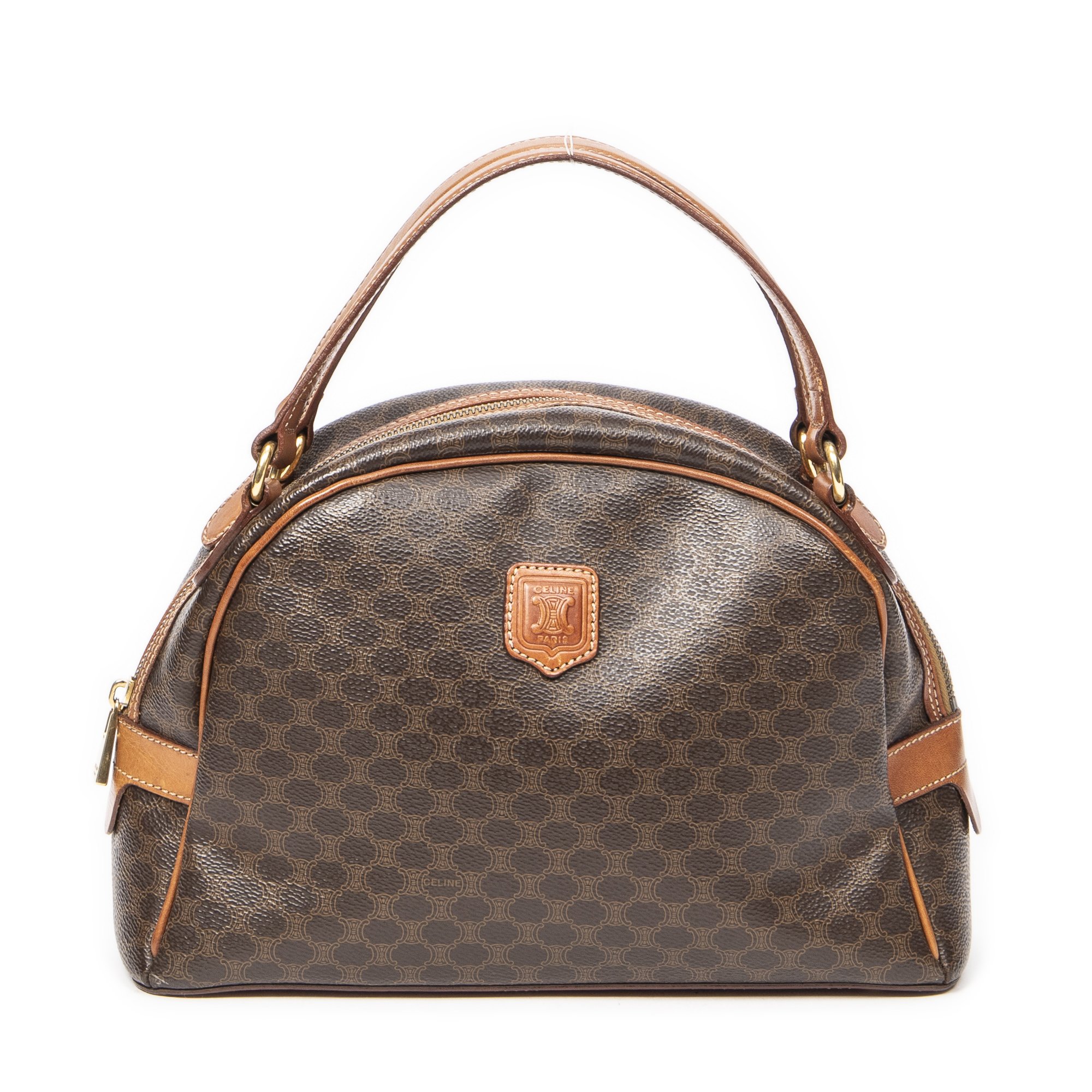[中古] CELINE セリーヌドームトップハンドル茶色マカダムPVCキャンバスAB｜BrandCo Paris - Japan