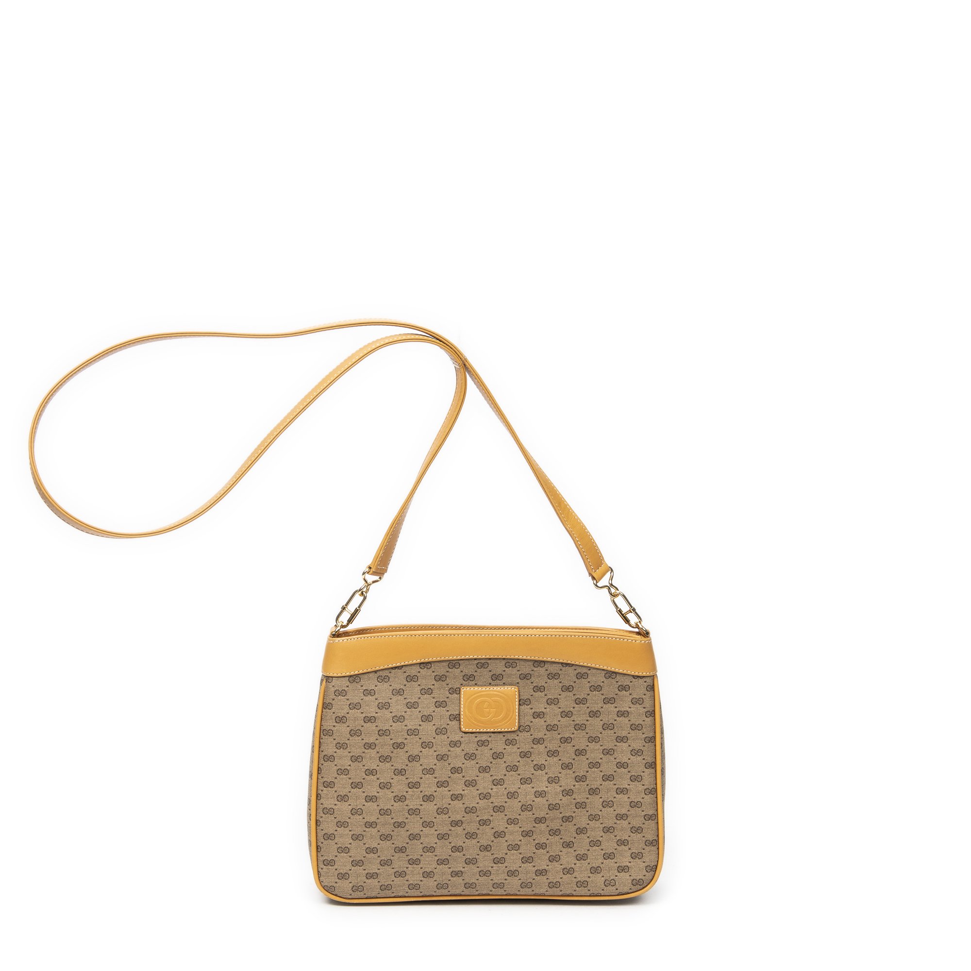[中古] GUCCI グッチヴィンテージ フラップ クロスボディベージュマイクログッチッシマ PVCキャンバスAB｜BrandCo Paris - Japan