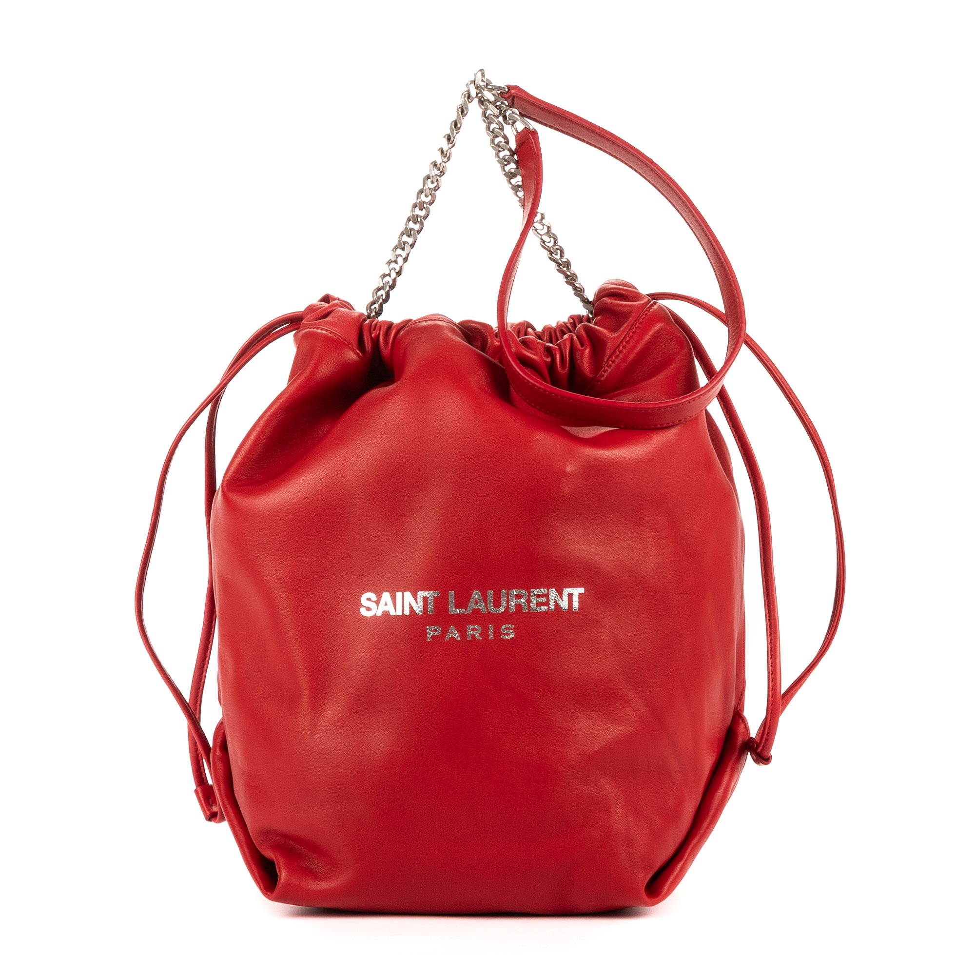 [中古] YVES SAINT LAURENT イヴサンローランテディバケット赤スムースレザーA｜BrandCo Paris - Japan 78,210円