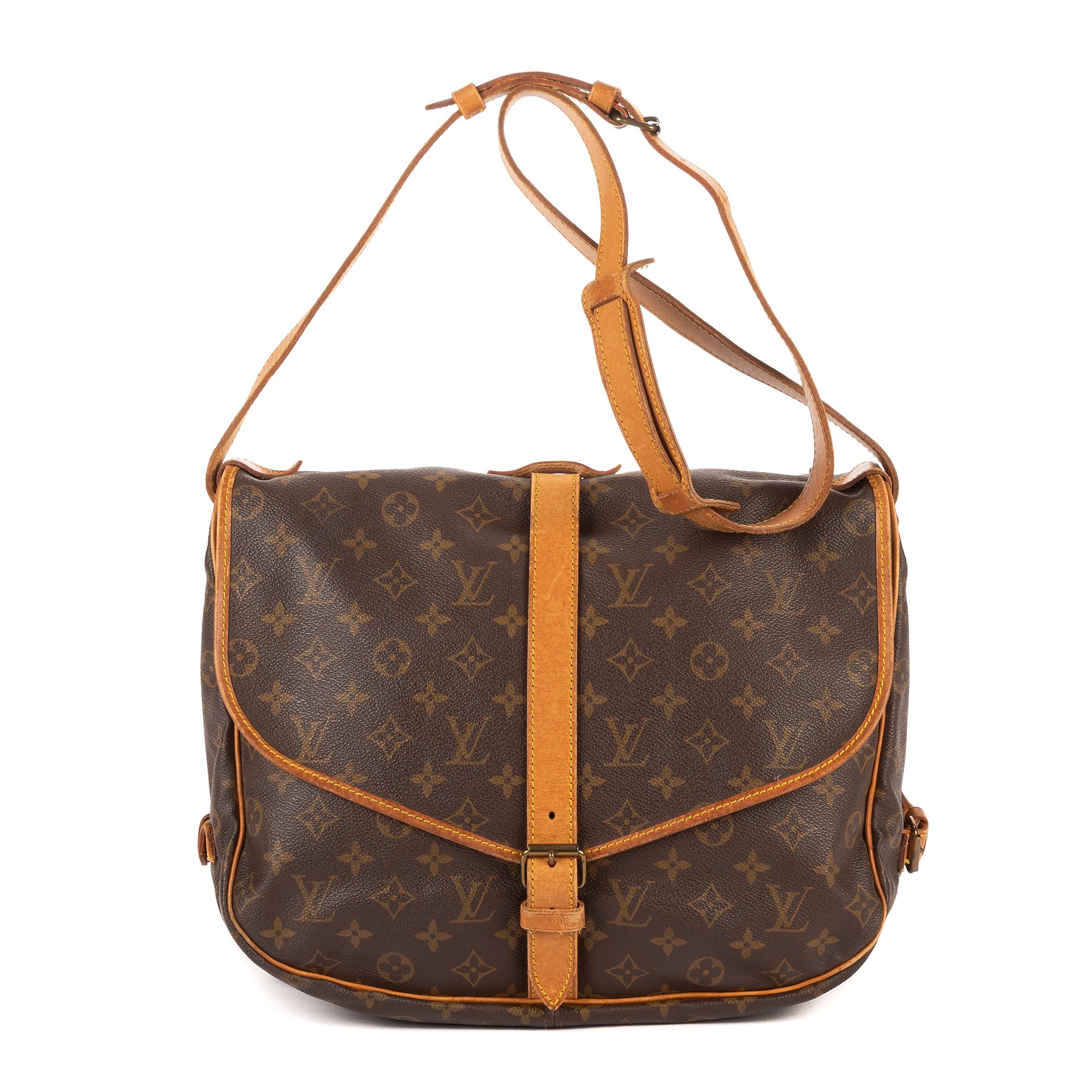 [中古] LOUIS VUITTON ルイヴィトンソミュール茶色モノグラムキャンバスAB｜BrandCo Paris - Japan 62,590円