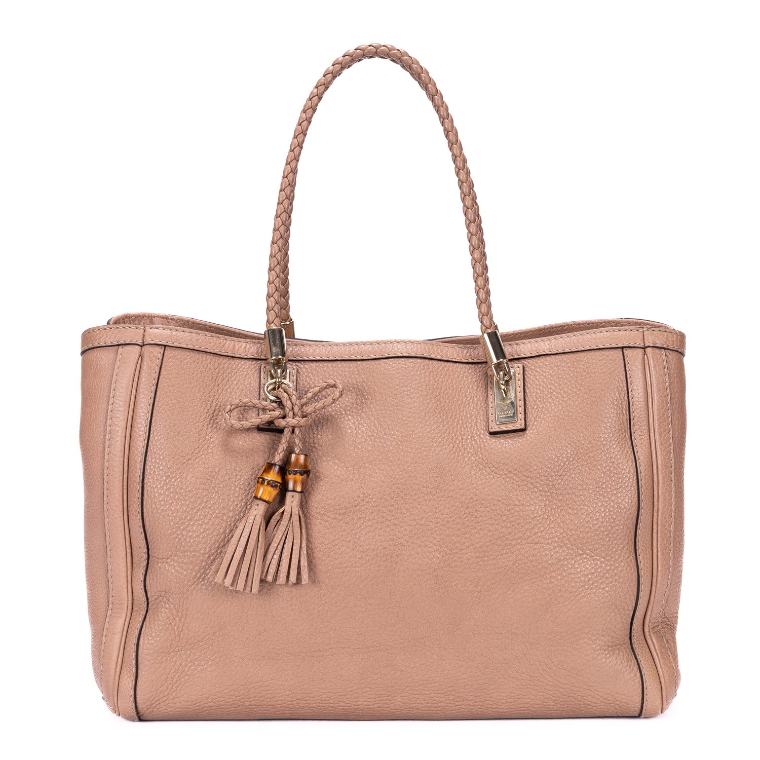 [中古] GUCCI グッチBella BambooピンクスパイクカーフスキンレザーA｜BrandCo Paris - Japan