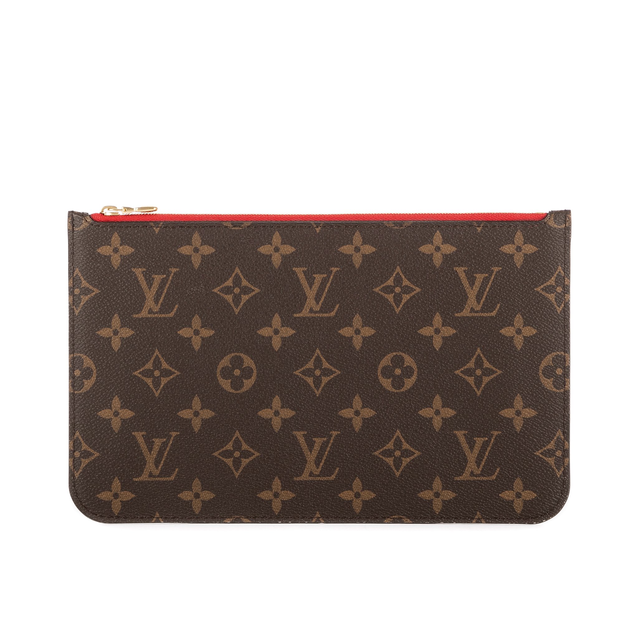 [中古] LOUIS VUITTON ルイヴィトンネヴァーフルポーチ茶色モノグラムキャンバスN｜BrandCo Paris - Japan
