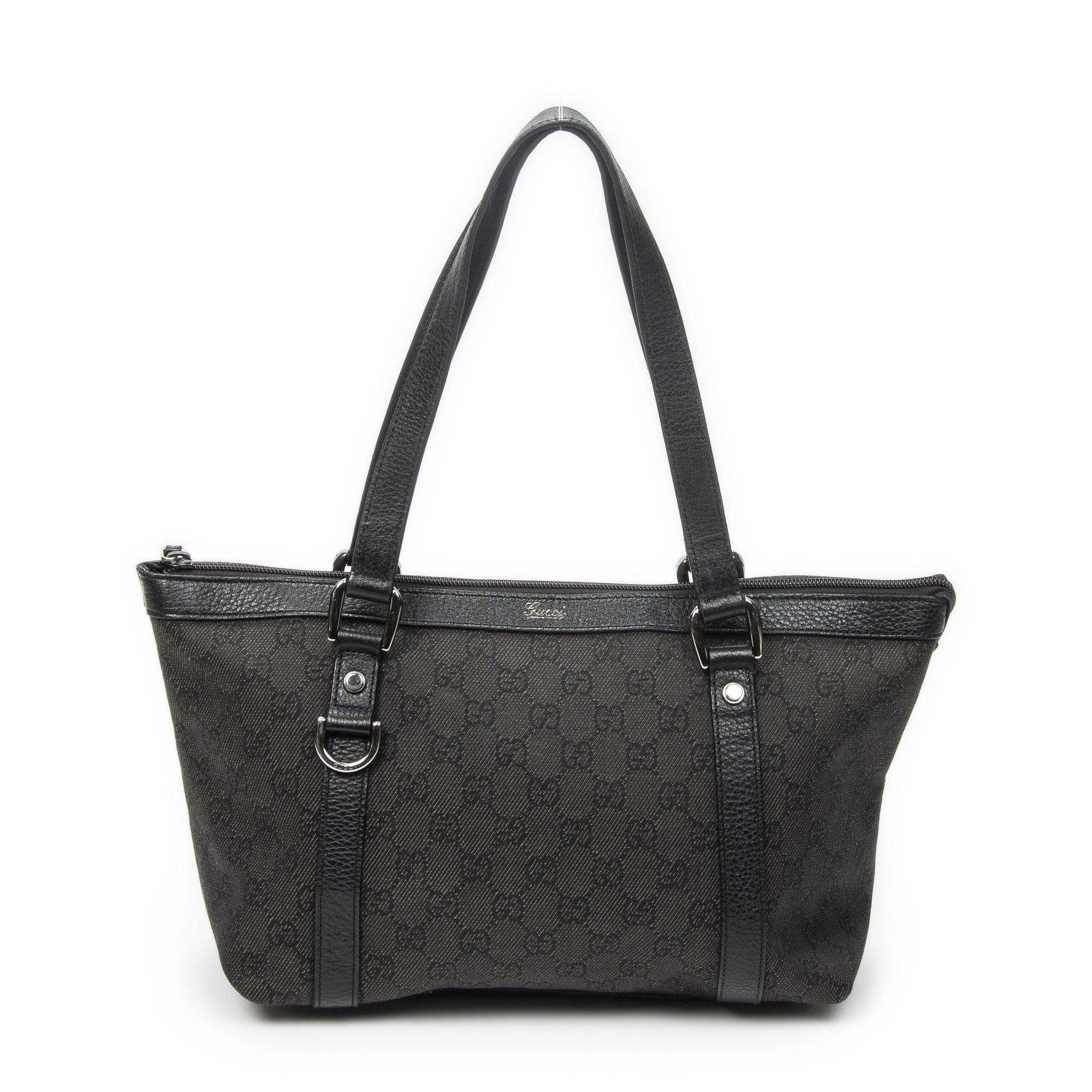 [中古] GUCCI グッチアビートート黒GGデニムキャンバスA｜BrandCo Paris - Japan