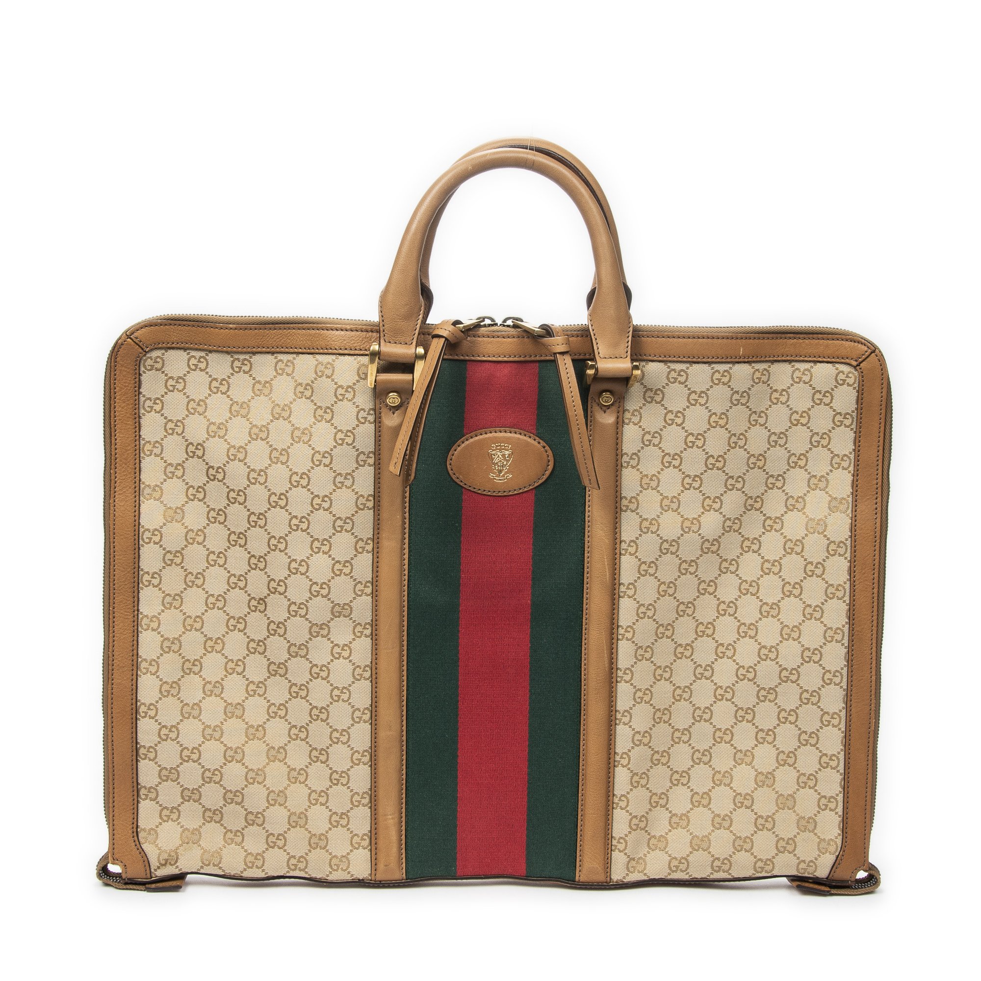 [中古] GUCCI グッチガーメントカバータン、ベージュGGキャンバスA｜BrandCo Paris - Japan