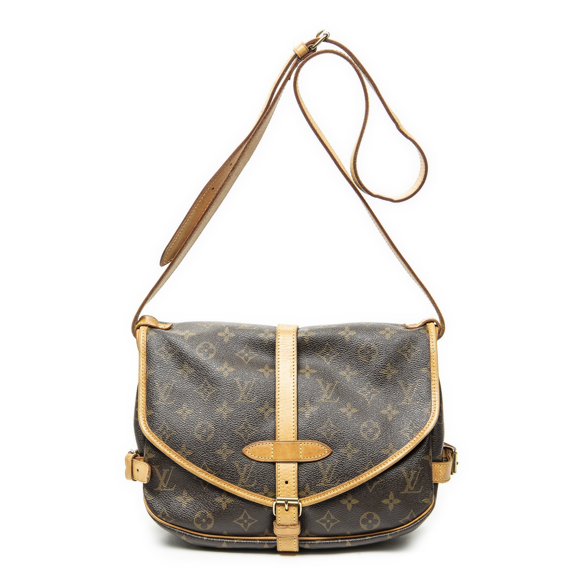[中古] LOUIS VUITTON ルイヴィトンソミュール茶色モノグラムキャンバスAB｜BrandCo Paris - Japan