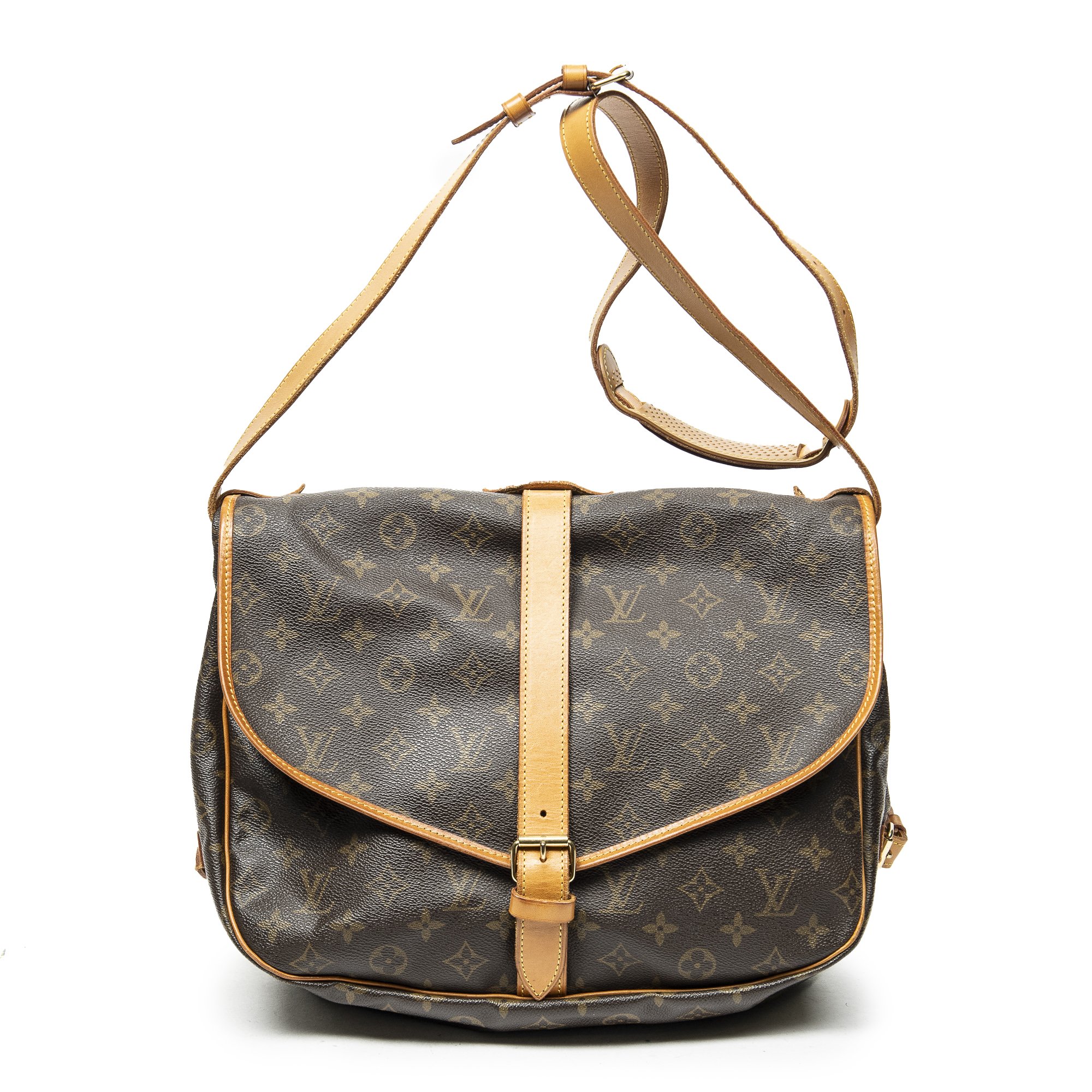 [中古] LOUIS VUITTON ルイヴィトンソミュール茶色モノグラムキャンバスAB｜BrandCo Paris - Japan