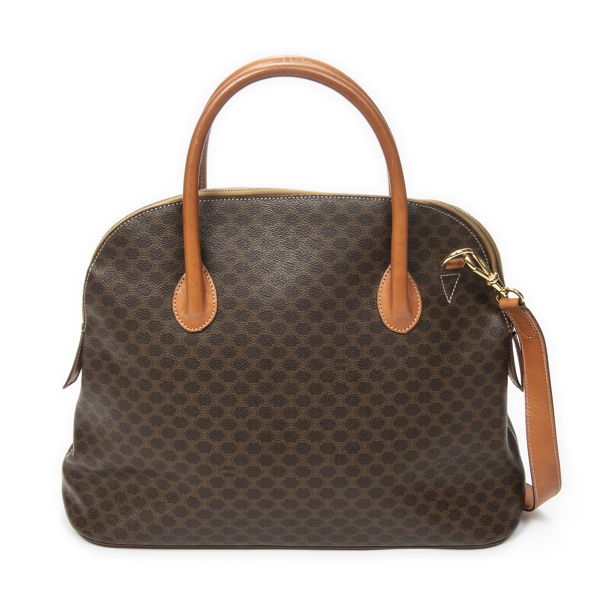 [中古] CELINE セリーヌVintage Large Dome Tote茶色マカダムPVCキャンバスAB｜BrandCo Paris - Japan 46,560円