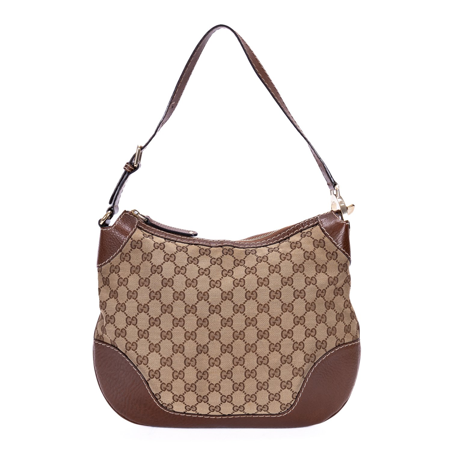 [中古] GUCCI グッチシャーロット・ホーボーベージュ/ブラウンGGキャンバスA｜BrandCo Paris - Japan