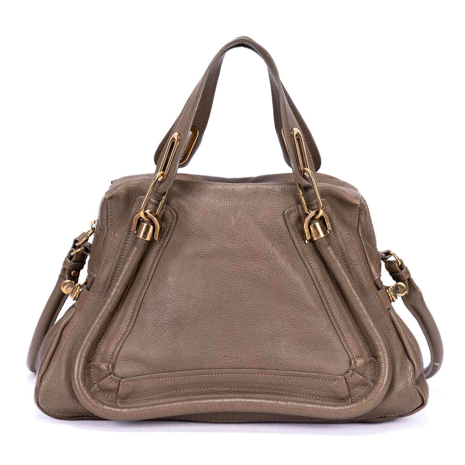 [中古] CHLOE クロエミディアムパラティ茶色グレインカーフスキンレザーA｜BrandCo Paris - Japan