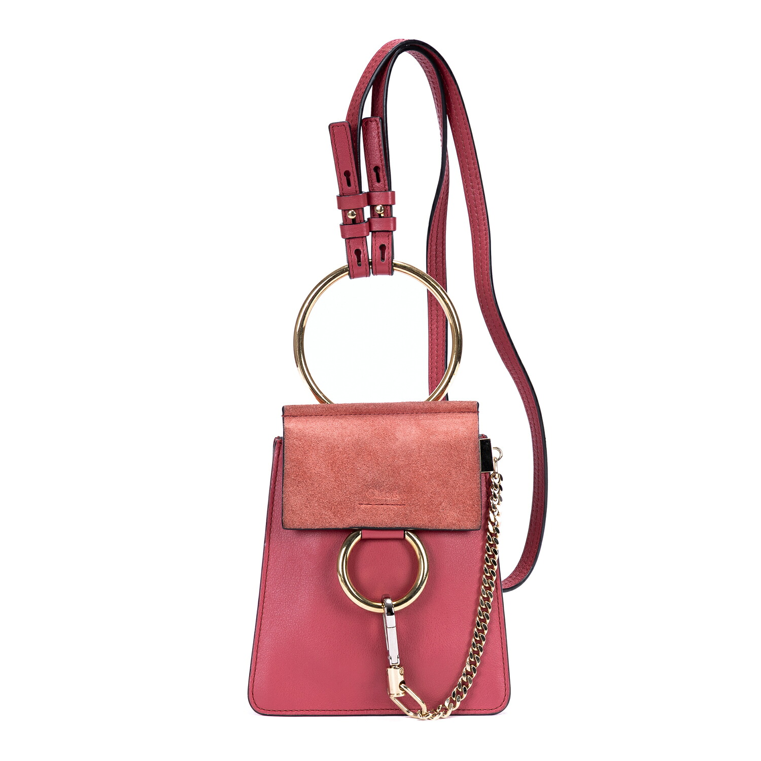 [中古] CHLOE クロエスモールフェイブレスレットバッグピンクカーフスキンレザーA｜BrandCo Paris - Japan