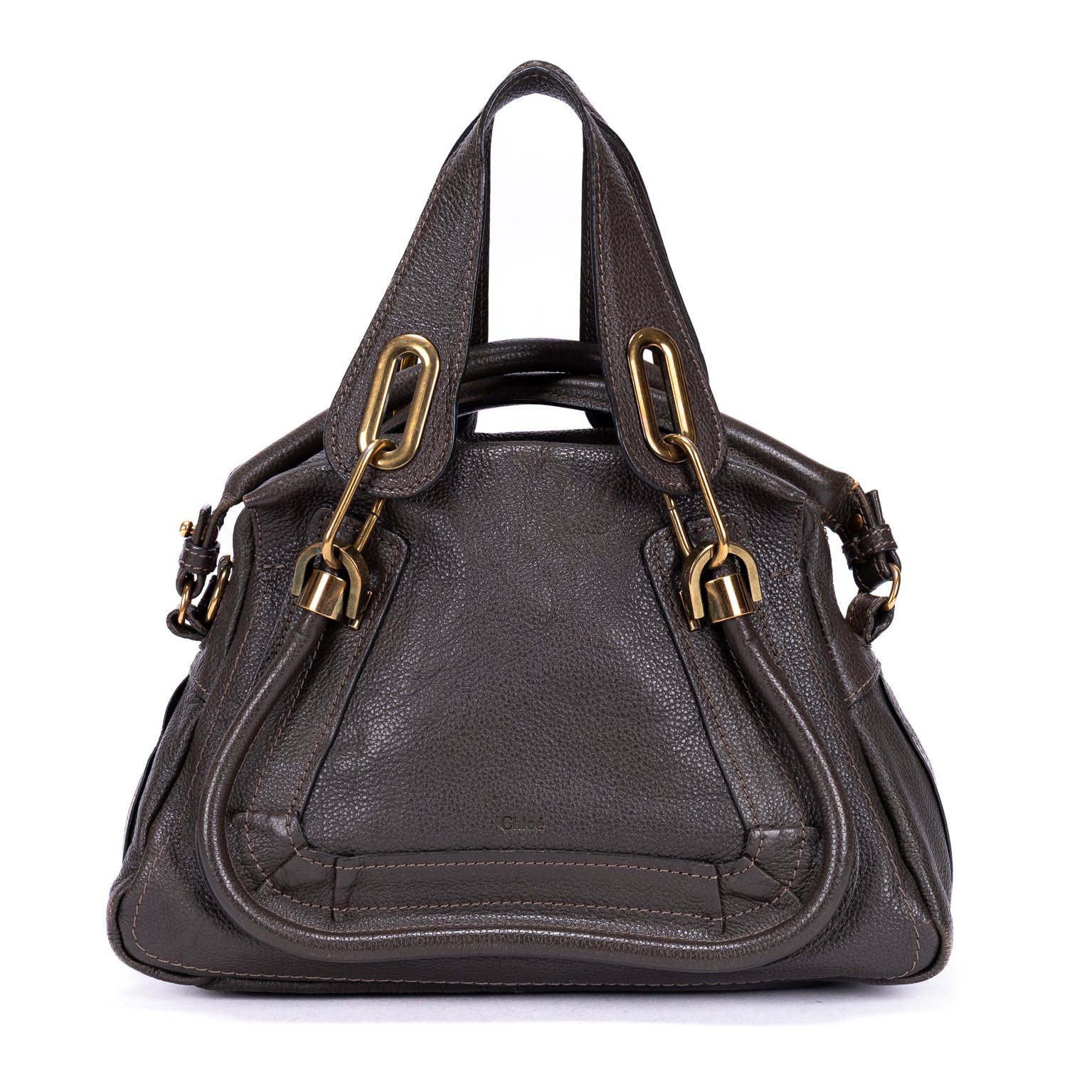 [中古] CHLOE クロエスモールパラチダークグレーカーフスキンレザーAB｜BrandCo Paris - Japan