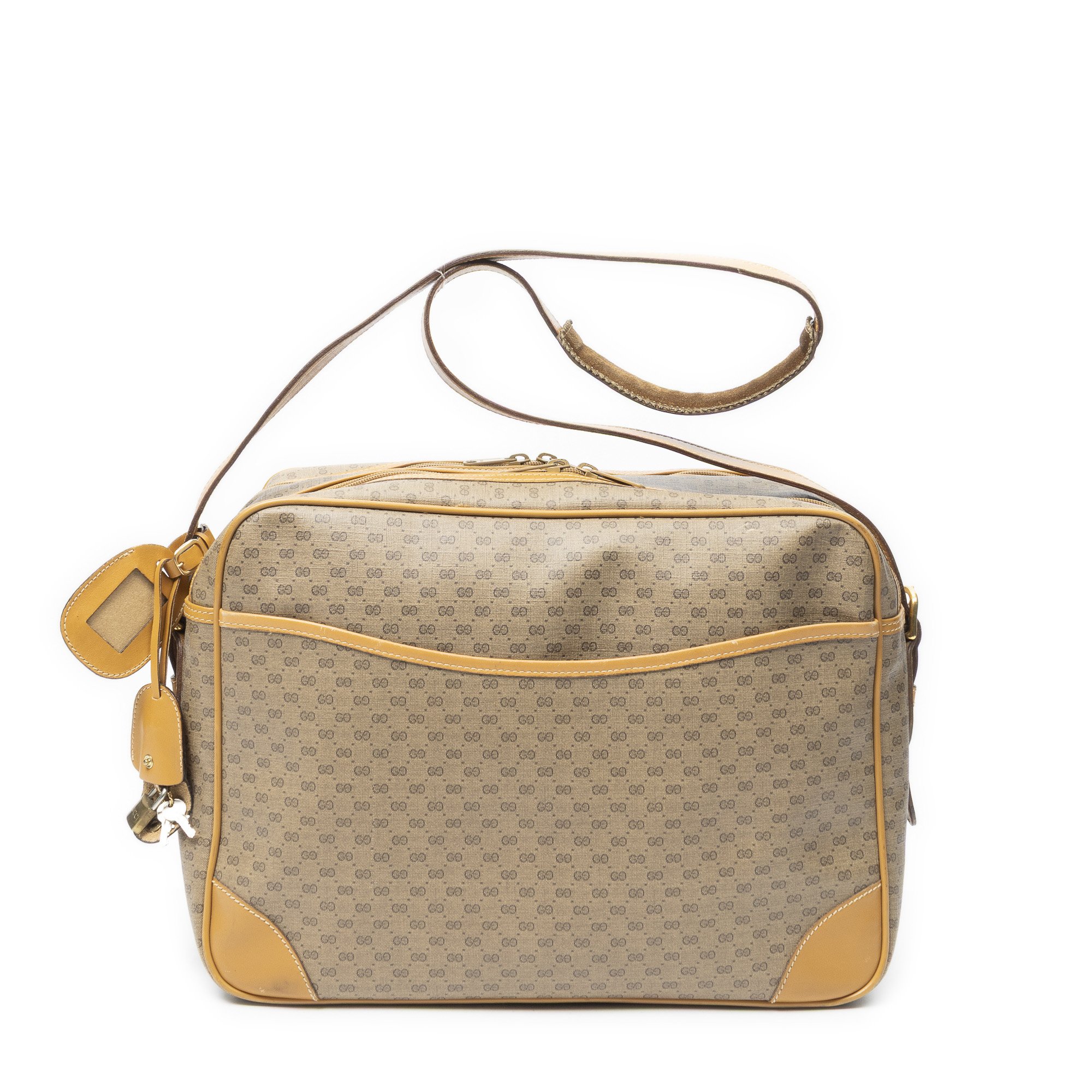 [中古] GUCCI グッチヴィンテージ フラップ メッセンジャータンマイクログッチッシマ PVCキャンバスAB｜BrandCo Paris - Japan 41,145円