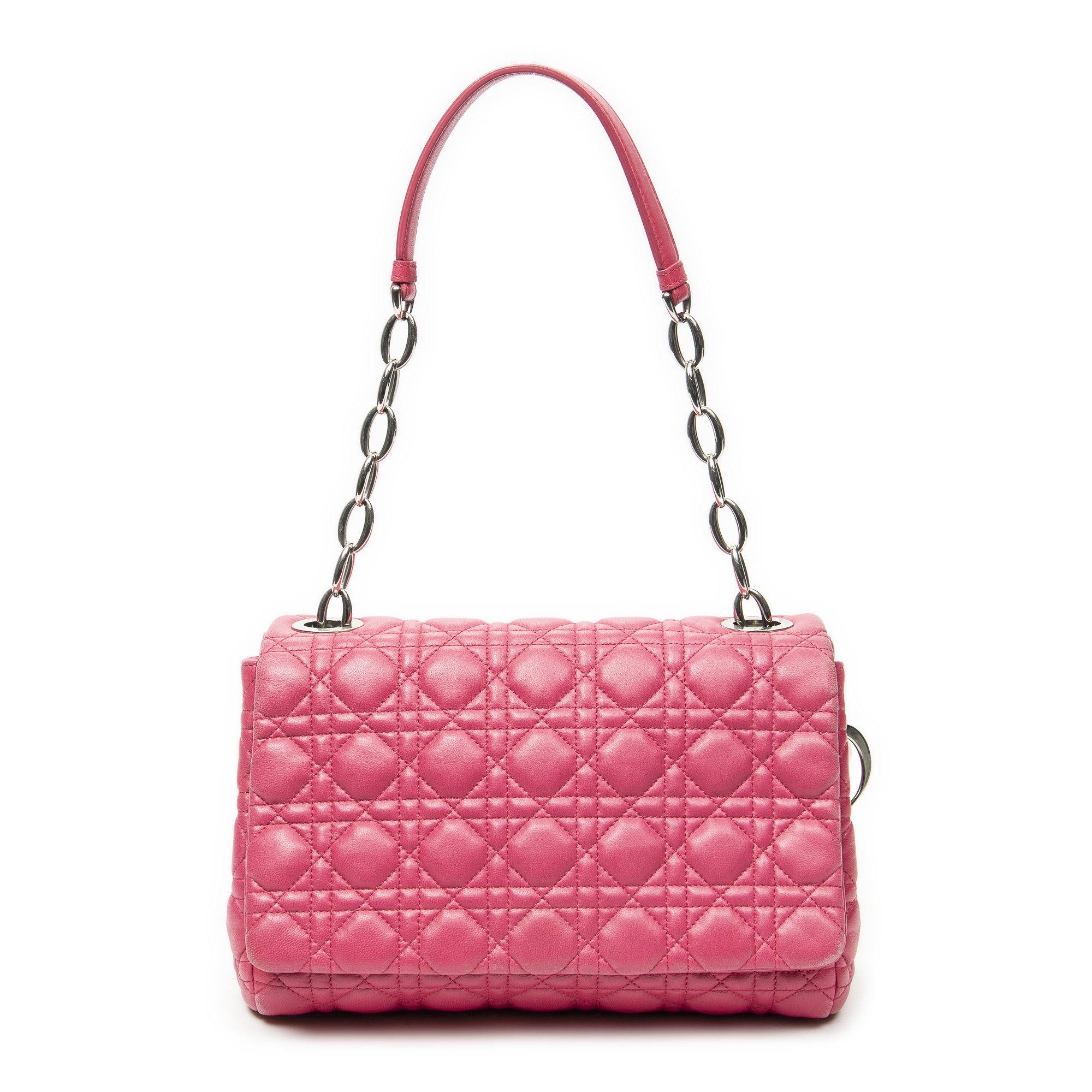 [中古] DIOR ディオールCannage Flap BagフューシャピンクカナージラムスキンレザーAB｜BrandCo Paris - Japan