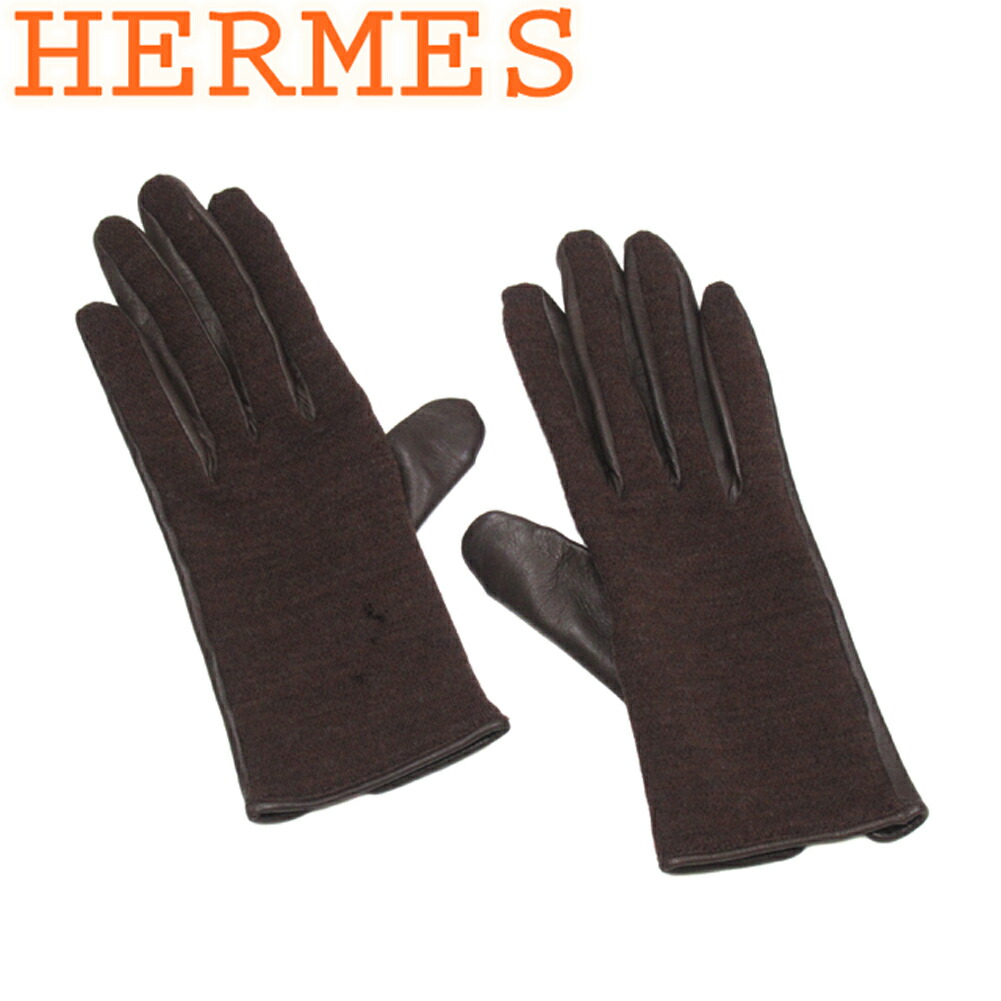 楽天市場】HERMES エルメス Hロゴ グローブ 革手袋 レザー ブラック 黒