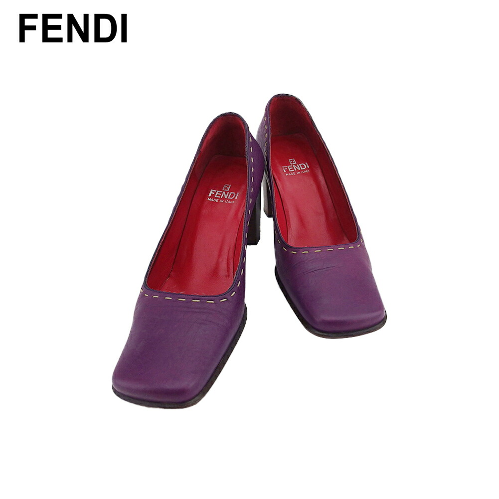 楽天市場】FENDI フェンディ ズッカ柄 パンプス ヒール ナイロン