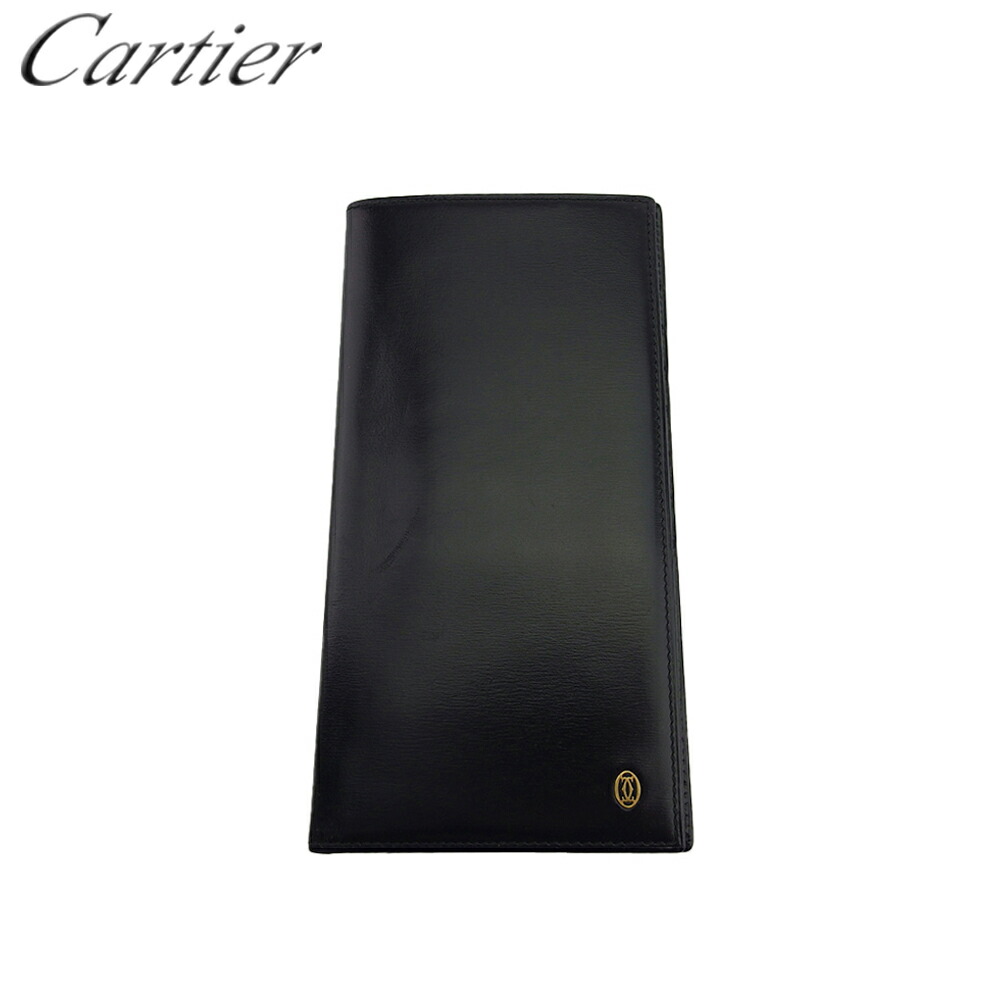 【雨季得SALE★21％OFFクーポン券】【中古】 カルティエ 長紙入れ 紙入れ メンズ パシャ 黒いこと ゴールド なめし革 Cartier T22503 ブランド名 ご機嫌ブランド名 ヴィンテージ 貨物輸送無料