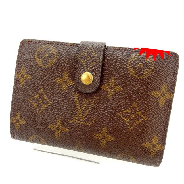 【お買い出しマラソン★30％OFFクーポン券】ルイ・ヴィトン LOUIS VUITTON 二つ折りがま口 モノグラム /ポルトモネ ビエヴィエノワ 赤銅色 モノグラム帆布 中古 ブランド名 ご機嫌ブランド名 ヴィンテージ 貨物輸送無料 財布・ケース-バッグ・小物・ブランド雑貨