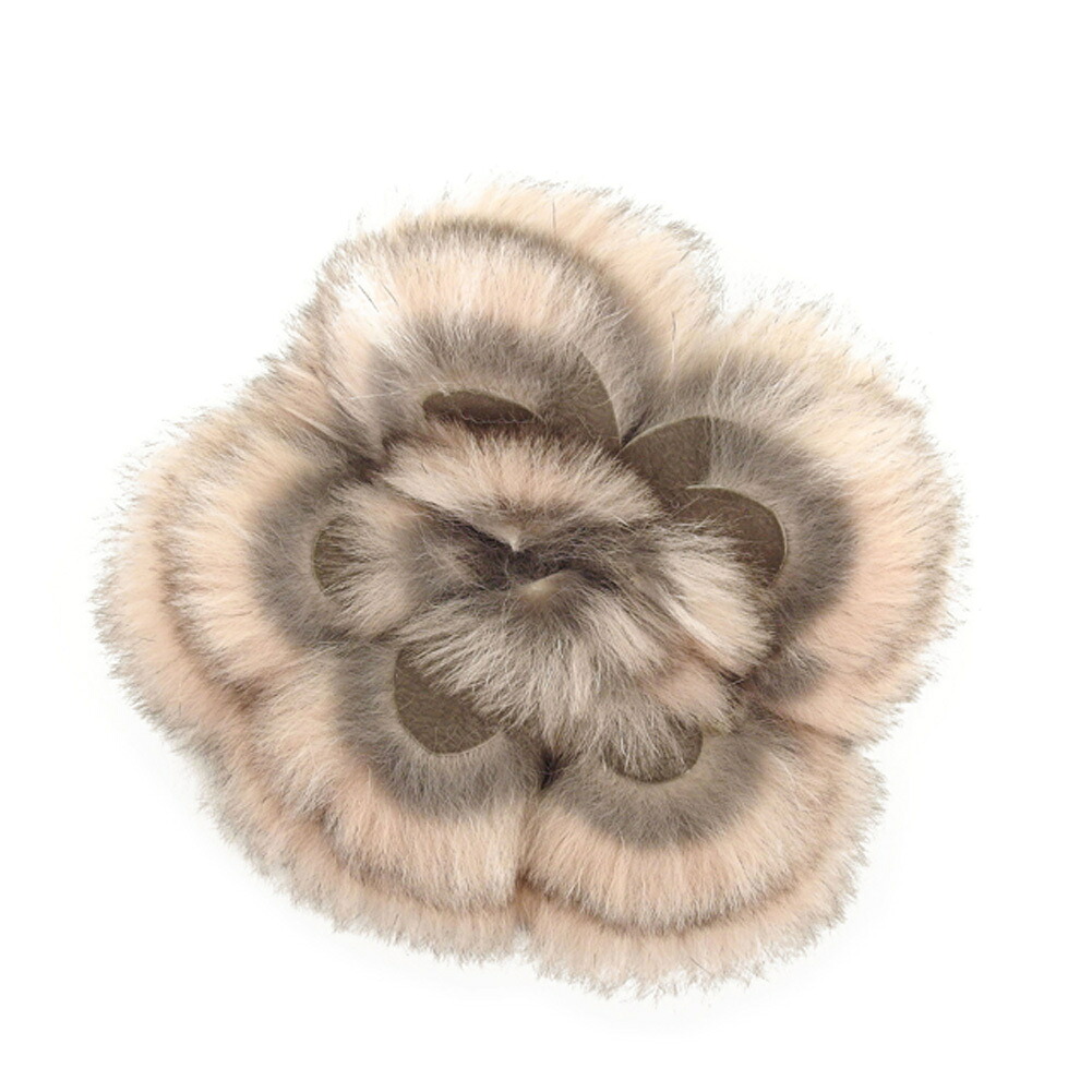 【お買い物マラソン★30％OFFクーポン】フェンディ FENDI コサージュ ブラウン ファー 中古 ブランド ハイブランド ヴィンテージ 送料無料
