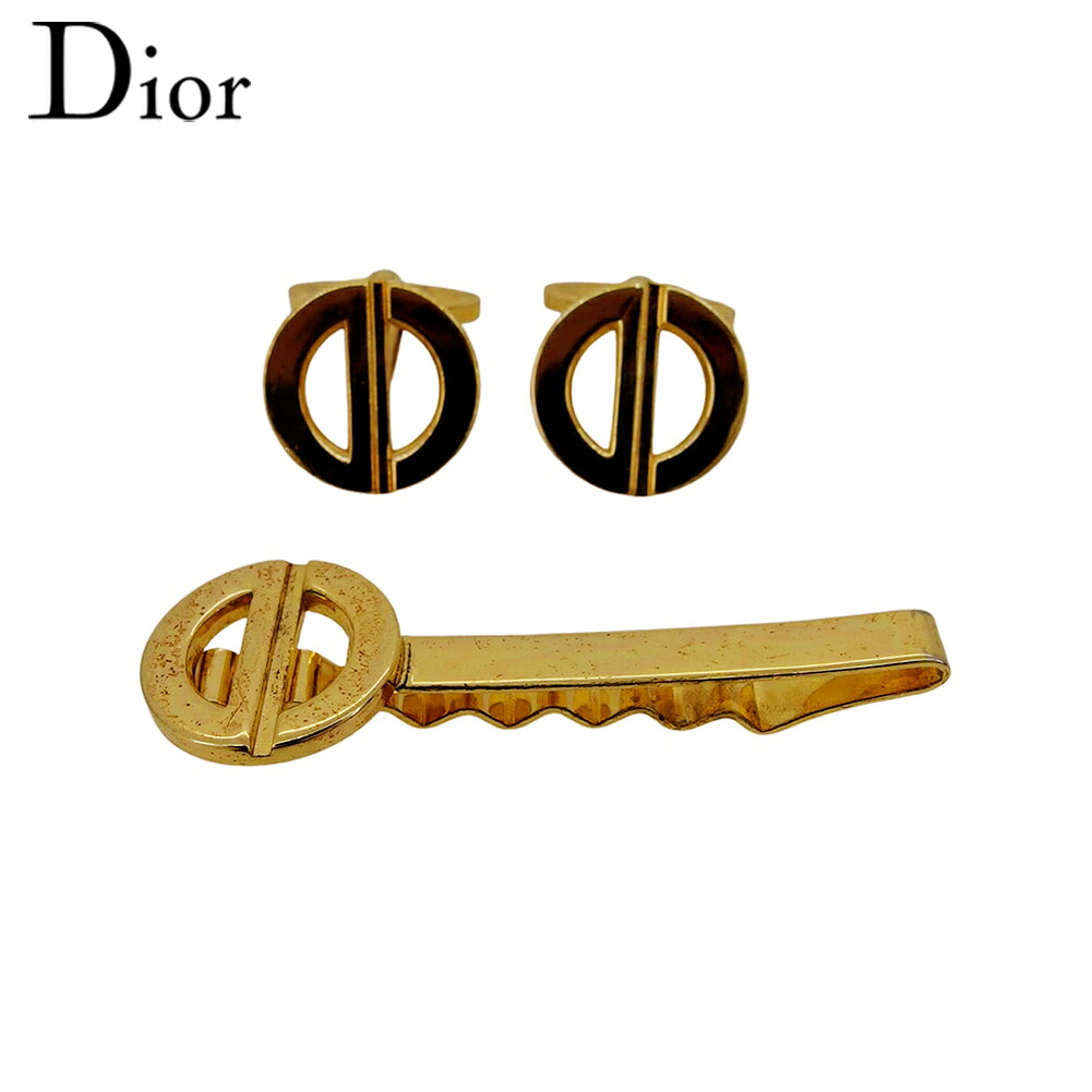 【お買い物マラソン★30％OFFクーポン】【中古】 クリスチャン ディオール カフス タイピン ゴールド ゴールドメッキ Christian Dior T22569 ブランド ハイブランド ヴィンテージ 送料無料