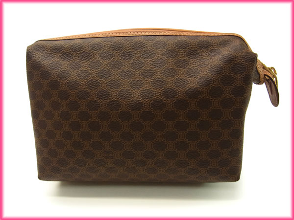 中古 コーチ スーパー セリーヌ Celine セカンドバッグ スクエアポーチ マカダム レディース メンズ ブラウン ライトブラウン Mc 97 2クリスマス プレゼント バック ブランド 人気 収納 在庫一掃 1点物 兼用 男性 女性 良品 G308 ブランドデポ Tokyoセカンド バッグ