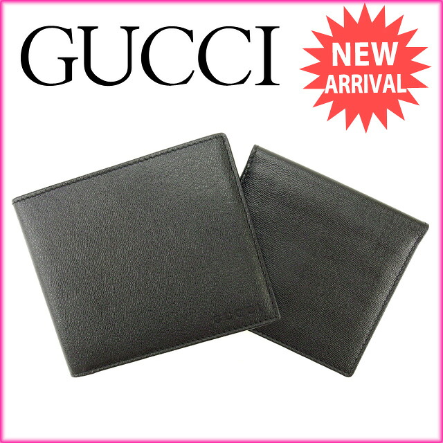 【新生活応援★29％OFFクーポン】グッチ 二つ折り札入れ ブラック GUCCI 【グッチ】 t11085s 【中古】 ブランド ハイブランド ヴィンテージ 送料無料