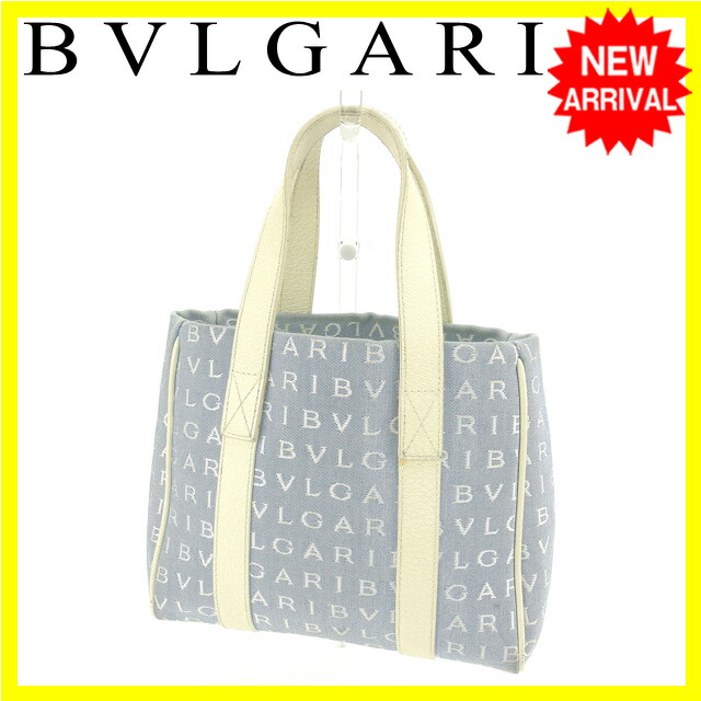 スーパー フェンディ ブルガリ Bvlgari グッチ バッグ トートバッグ ハンドバッグ レディース ロゴマニア ブルー オフホワイト キャンバス レザー 対応 良品 Y39 ブランドデポ Tokyo ポイント10倍 ブランド バック 財布 プレゼント ギフト バッグ 収納 おしゃれ
