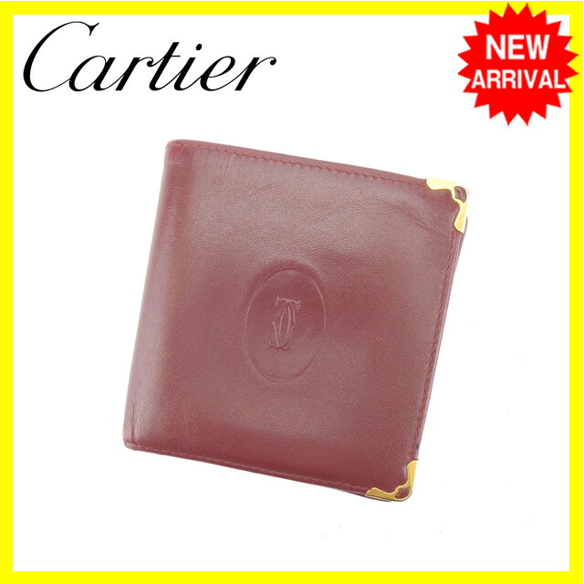 スーパー カルティエ Cartier グッチ バッグ 二つ折り財布 男女兼用 ブランド財布 マストライン ボルドー ゴールド レザー G919 ブランドデポ Tokyo ポイント10倍 二つ折り財布 ブランド 使いやすい ブランド 財布 プレゼント ギフト サイフ 折りたたみ ポケット
