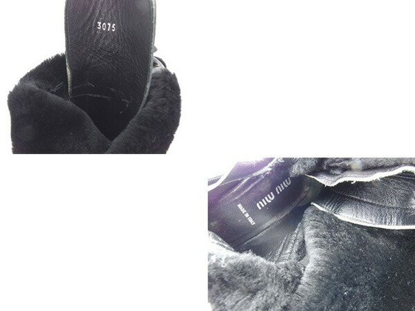 ミュウミュウ miu miu ブーツ ♯35 チャンキーヒール バックレースアップ ロング g928_b レディース靴 | lppbandung.kemenkumham.go.id