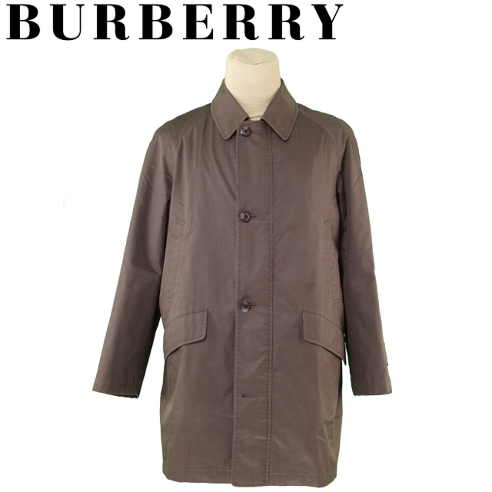 【雨季得SALE★21％OFFクーポン券】赤ちょうちんバリー 厚地の外套 ロング アウター メンズ ♯M大きさ シングル ステンカラー 赤銅色 綿織物 綿 ポリエステル BURBERRY 【赤ちょうちんバリー】 T18906 A 【中古】 ブランド名 ご機嫌ブランド名 ヴィンテージ 貨物輸送無料