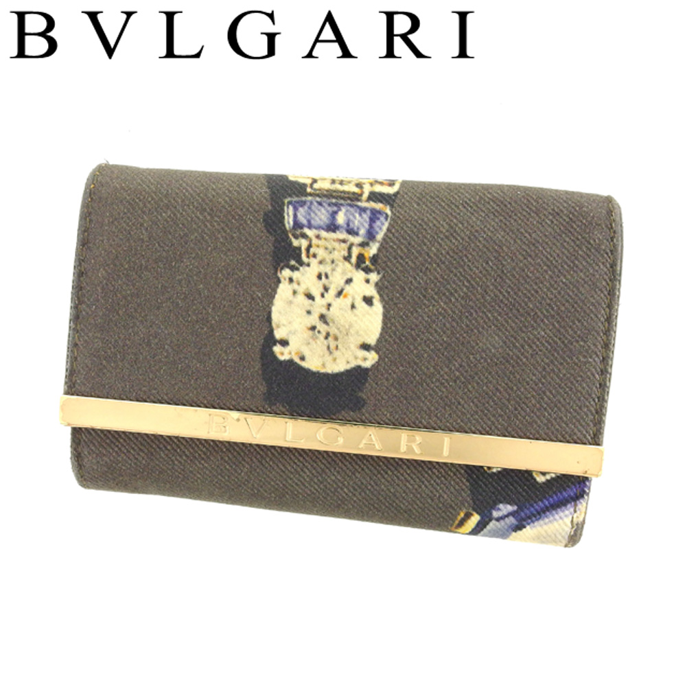 最適な価格 楽天スーパーセール オフ 中古 ブルガリ Bvlgari キーケース 6連キーケース レディース ブラウン ゴールド系 キャンバス レザー ブルガリ F1387 最新人気 Bwpremierlagrande Com