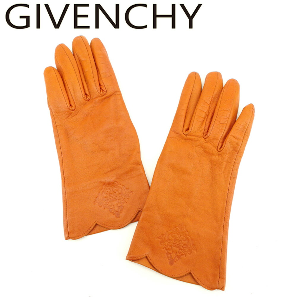 ジバンシー　手袋　ブラウン 楽天市場】ジバンシィ GIVENCHY 手袋 ロゴ ブラウン メンズ 中古