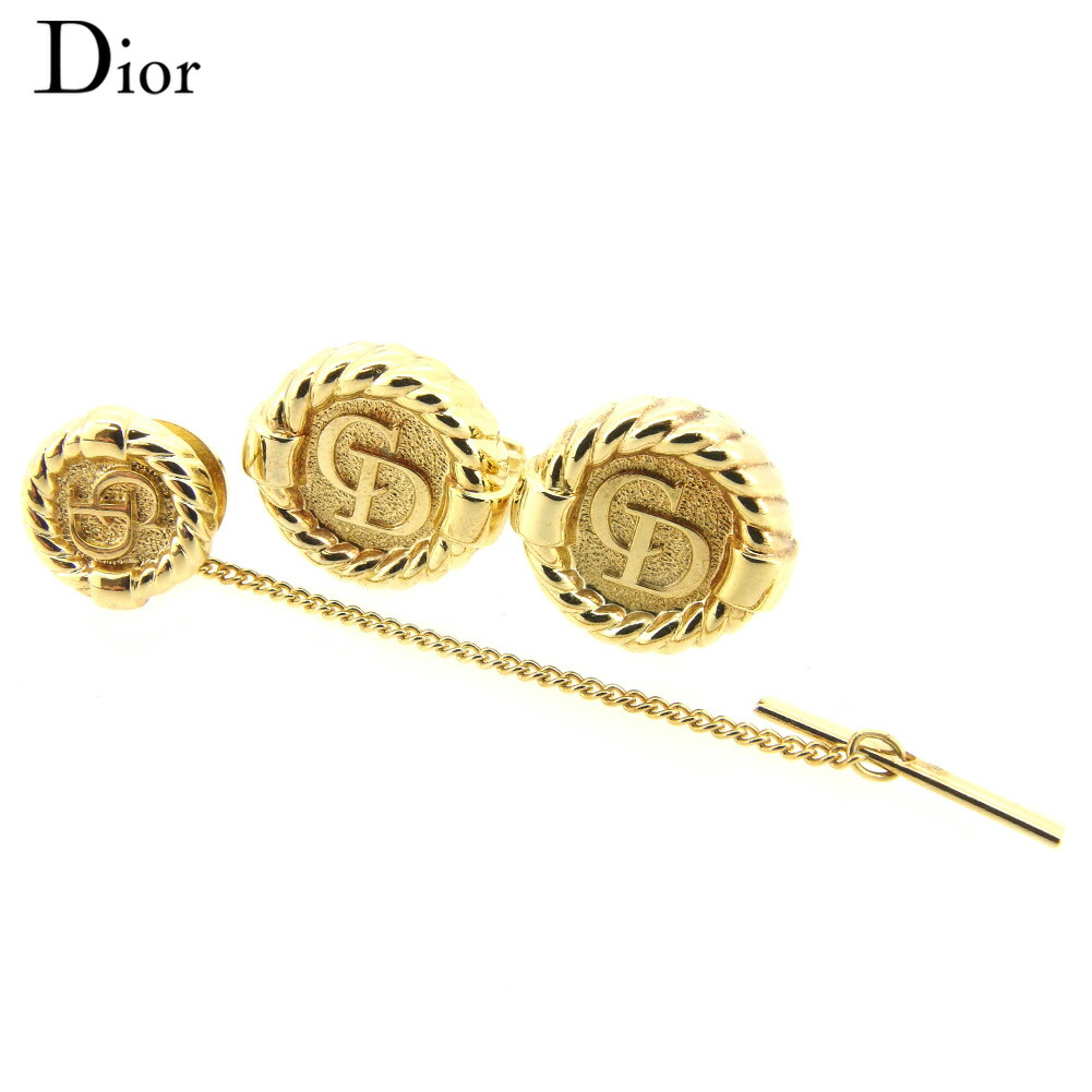 【美品】クリスチャンディオール　Dior カフス　タイタック　ピンバッジ　CD ヴィンテージ Christian Dior MONSIEUR クリスチャンディオール