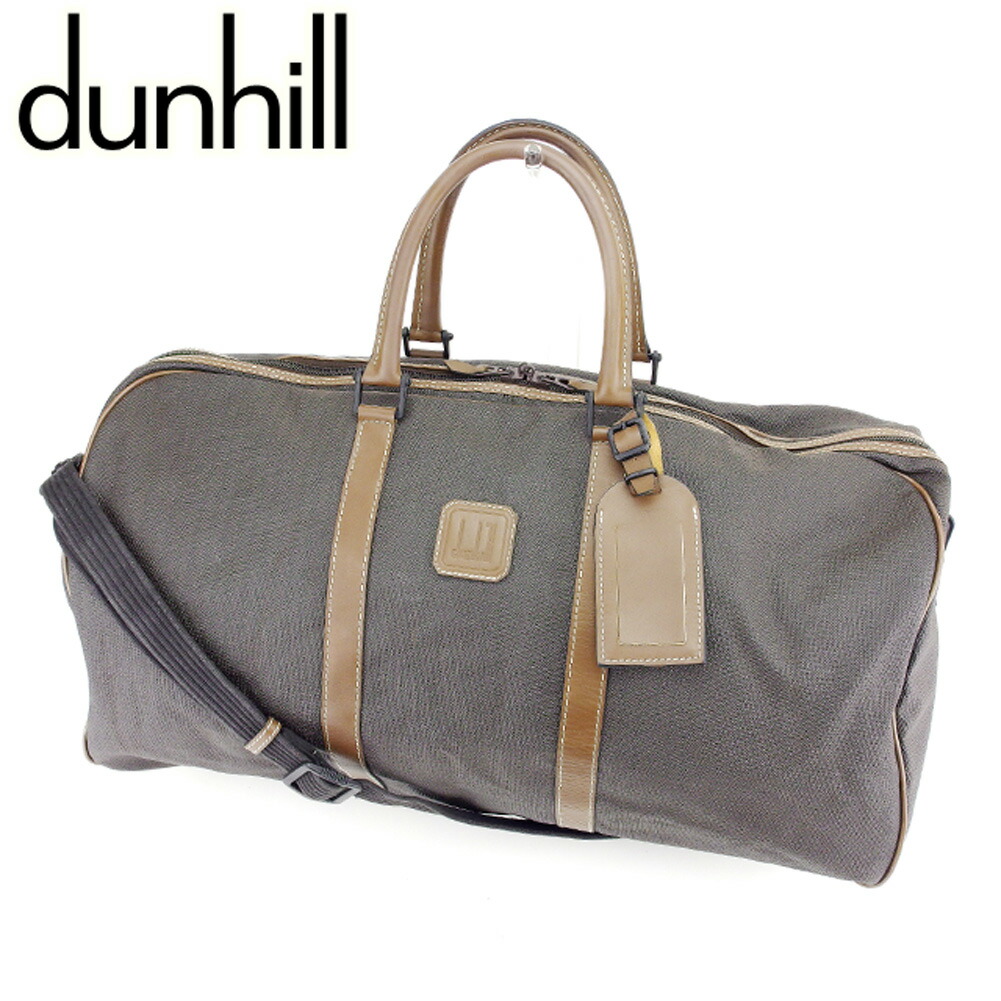 dunhillダンヒル ボストンバッグ ハンドバッグ トラベルバッグ　ブラウン 楽天市場】ダンヒル ボストンバッグ バック トラベルバッグ