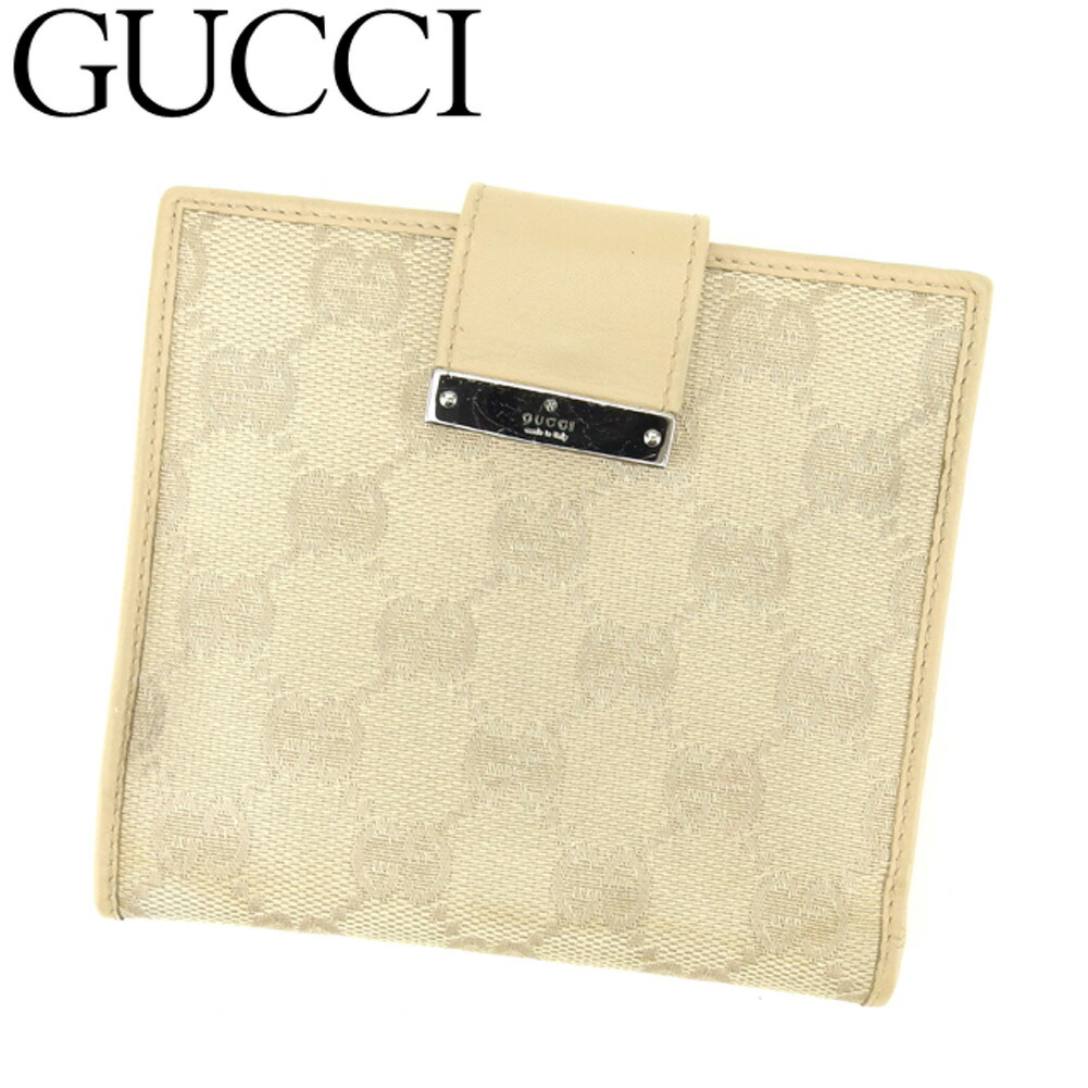 中古 Gucci レディース ルイヴィトン 財布 Wホック財布 二つ折り メンズ キャンバス レザー 小物 Gucci サイフ グッチ 二つ折り 財布 ベージュ ユニセックス ブランド 人気 贈り物 迅速発送 1点物 兼用 男性 女性 良品 E1281 ブランドデポ Tokyowホック財布 二つ折り