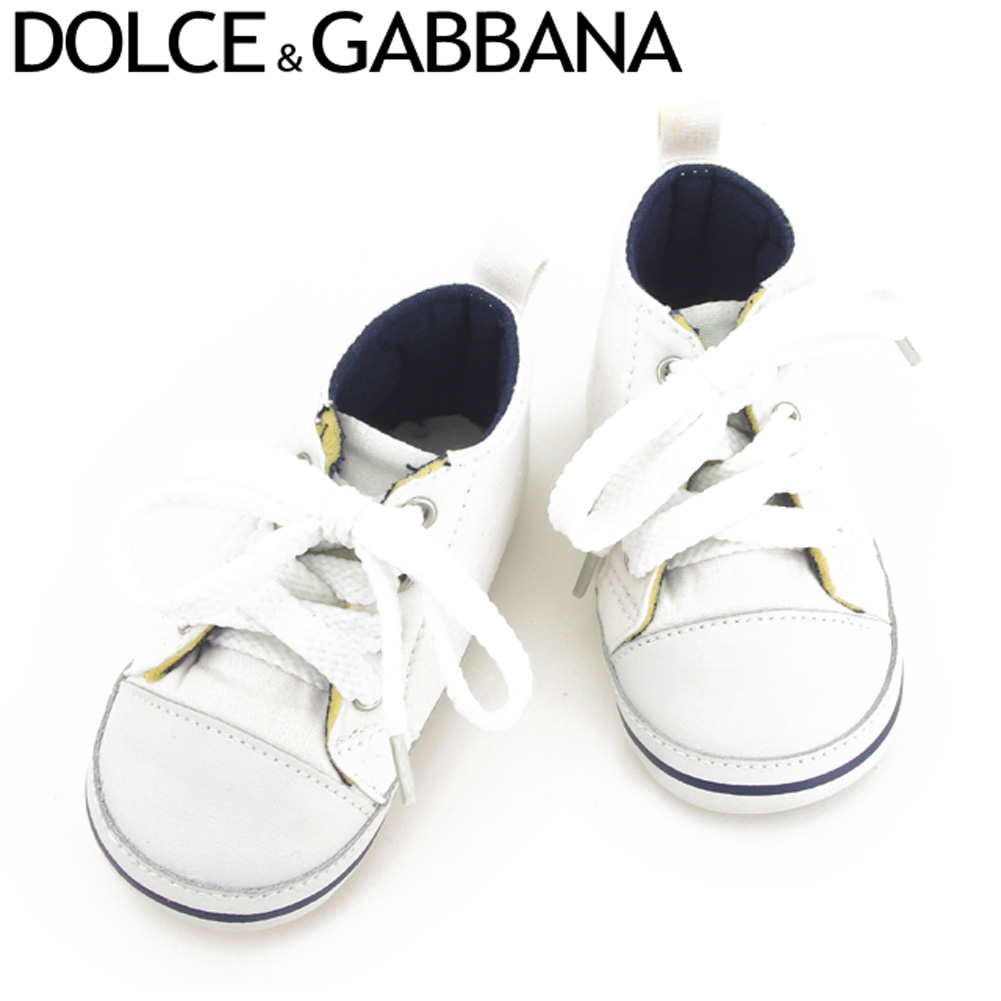 人気が高い 中古 ドルチェ ガッバーナ Dolce Gabbana ベビーシューズ シューズ 靴 レディース メンズ 19 ホワイト 白 キャンバス レザー ドルチェ ガッバーナ T8412 予約販売品 Caramenulisbuku Com