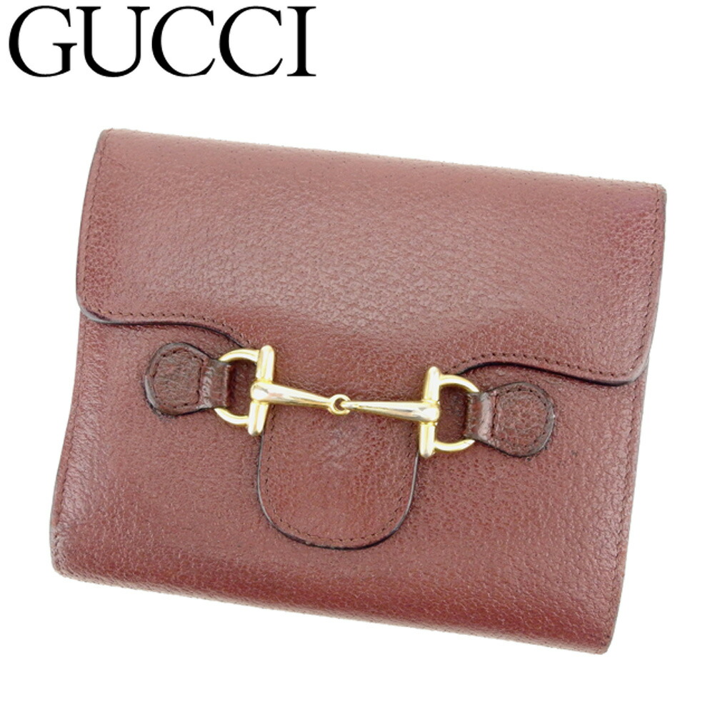美品 GUCCI グッチ 黒 レザー 三つ折り財布 ホースビット ゴールド 金 楽天市場】GUCCI グッチ ホースビット コンパクトウォレット