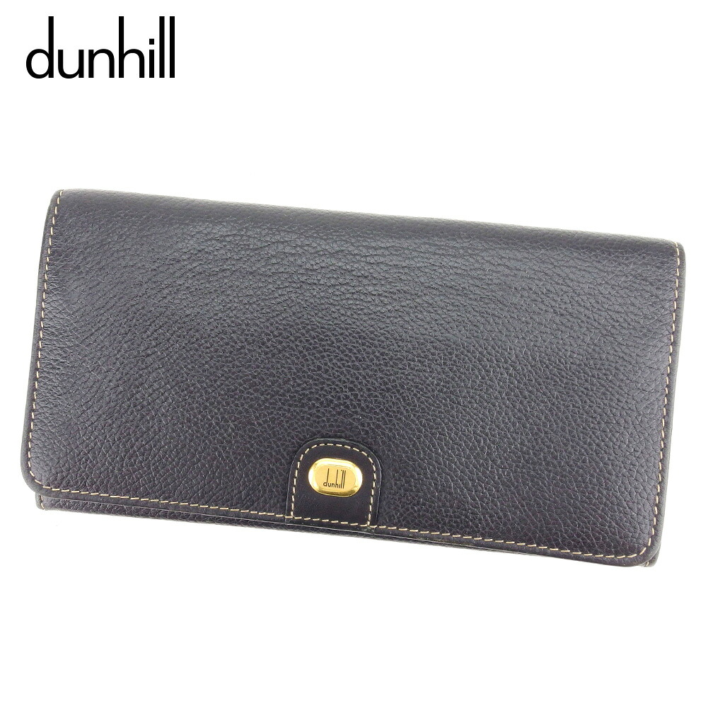 【お買い物マラソン★30％OFFクーポン】ダンヒル 長財布 ファスナー付き 長財布 ブラック レザー dunhill 【ダンヒル】 c3500s 【中古】 ブランド ハイブランド ヴィンテージ 送料無料 15,841円